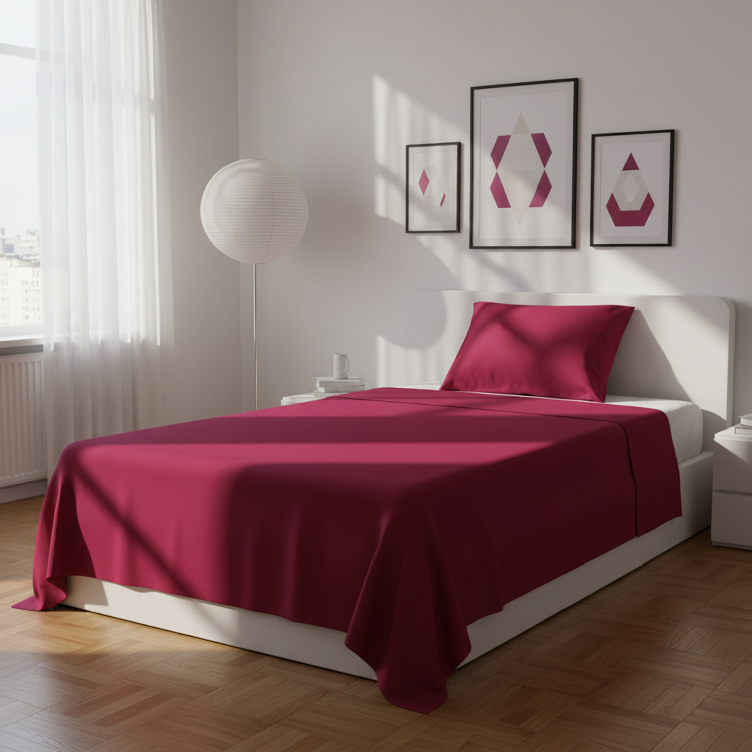 Parure letto 1 piazza e mezza rosso Young