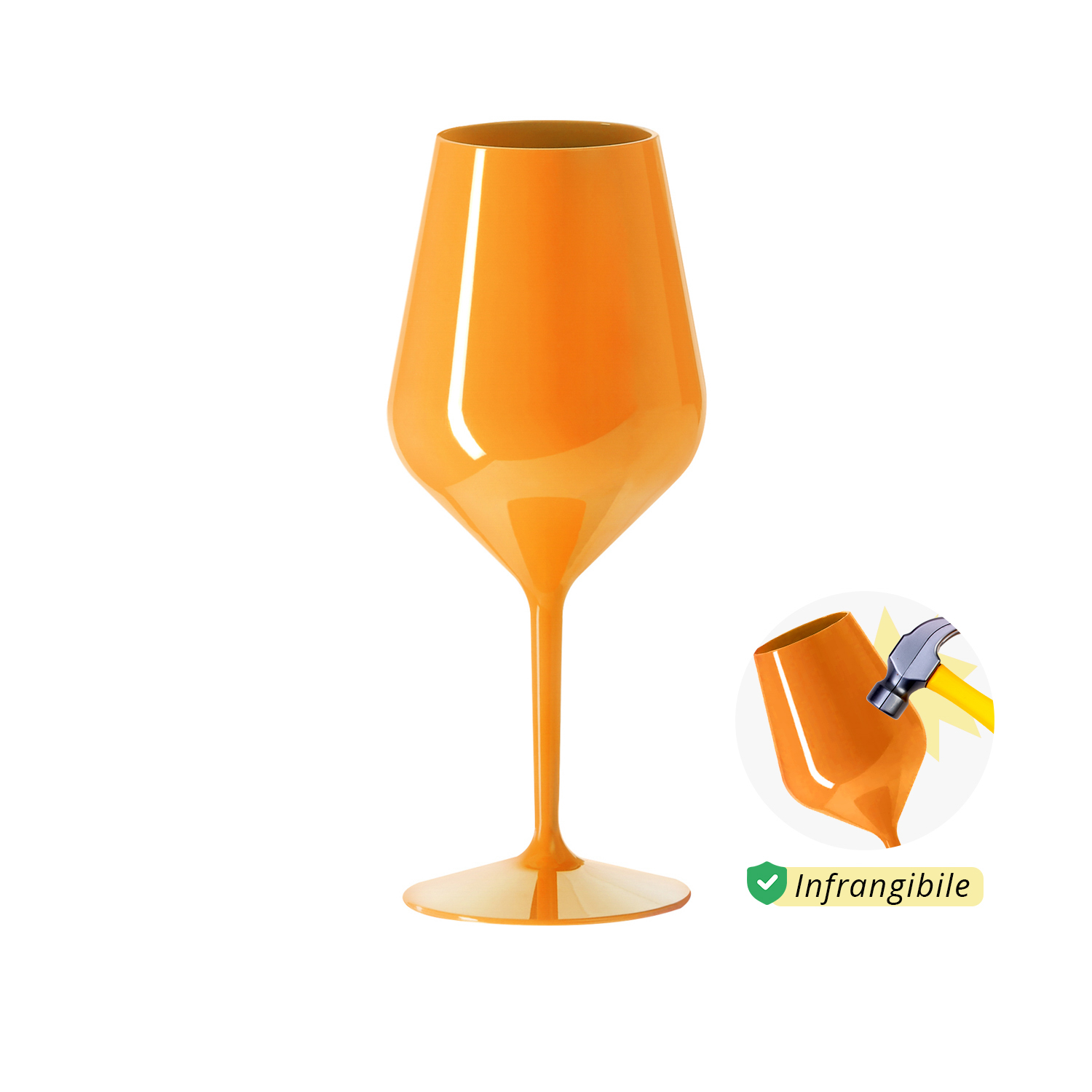 Calice vino in tritan 470 ml arancione