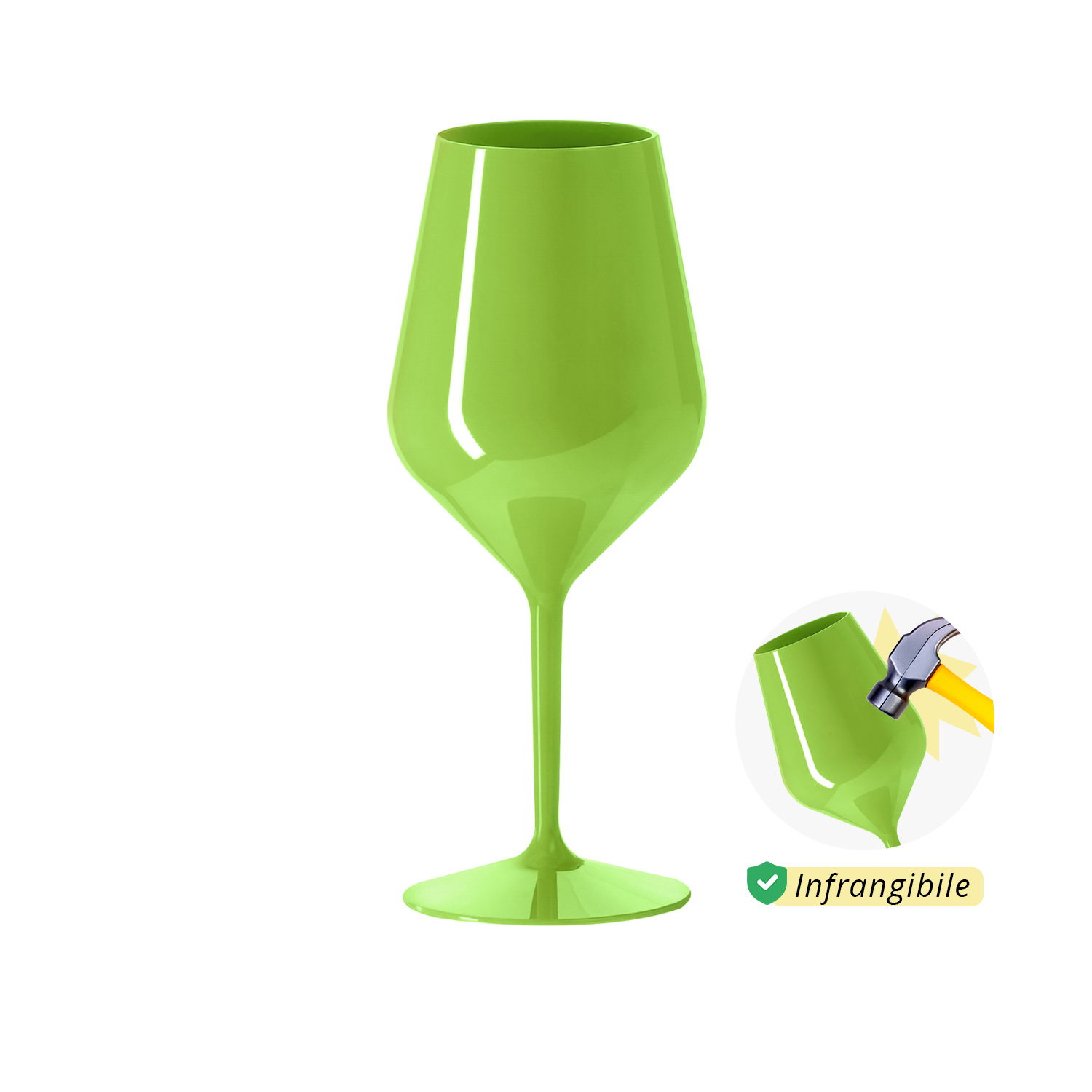 Calice vino in tritan 470 ml verde