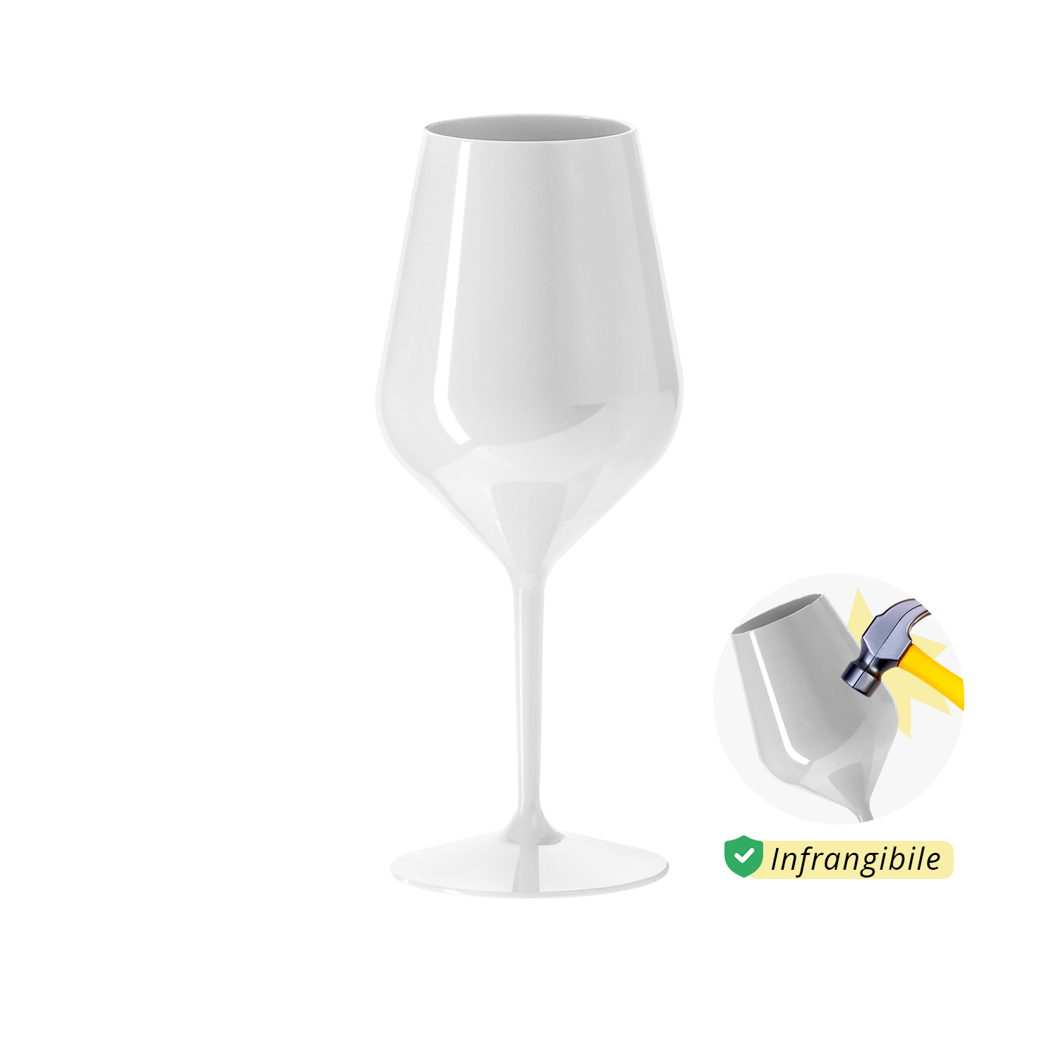 Calice vino in tritan 470 ml bianco