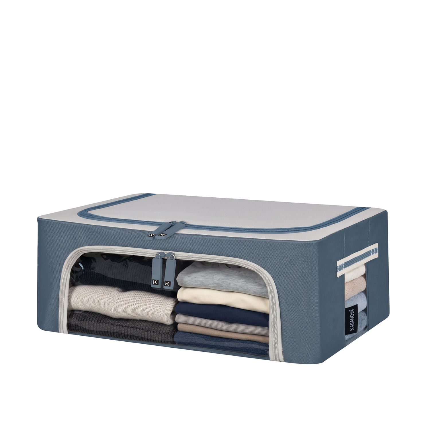 Scatola armadio 50x40x20 cm doppia cerniera blu