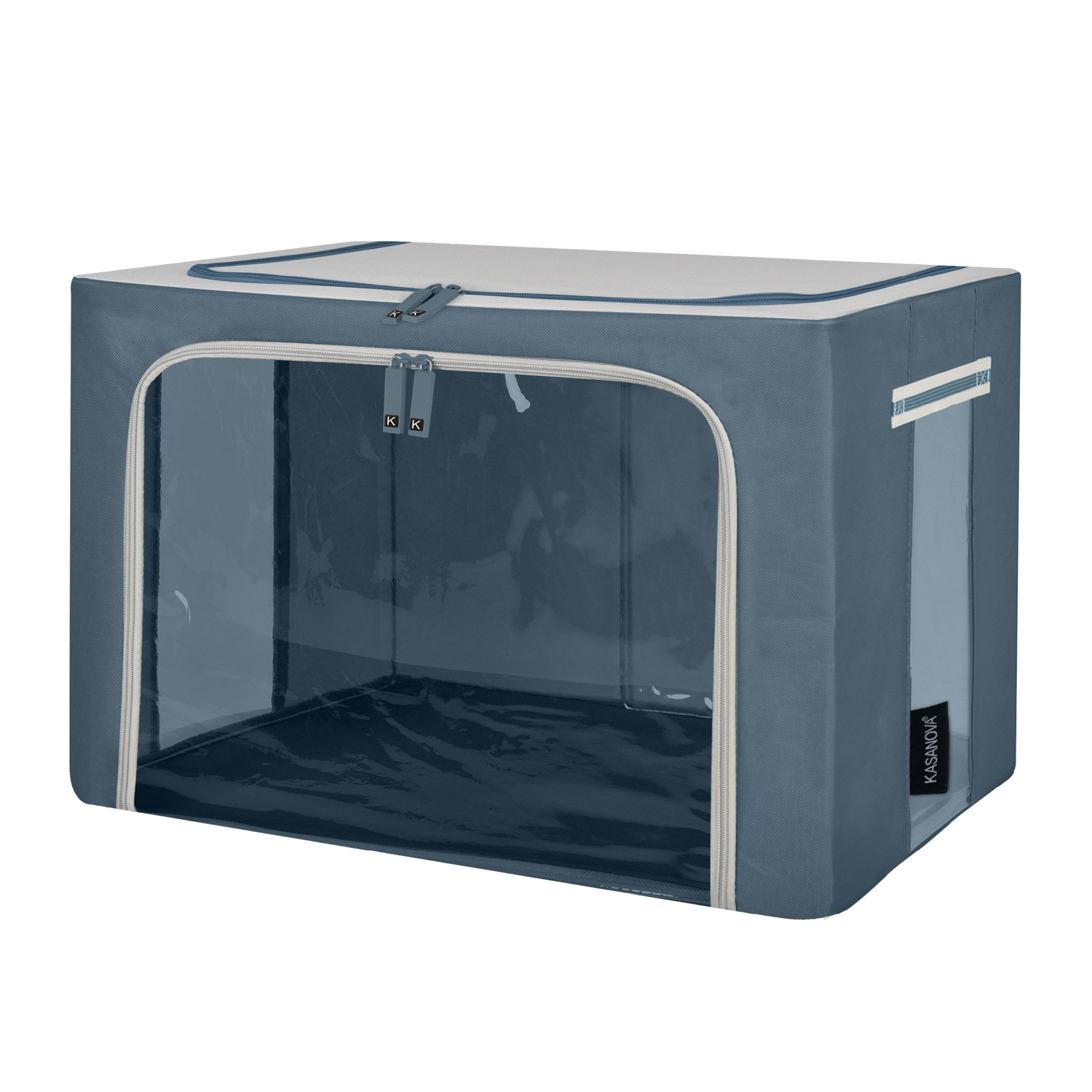 Scatola armadio 50x40x33 cm doppia cerniera blu