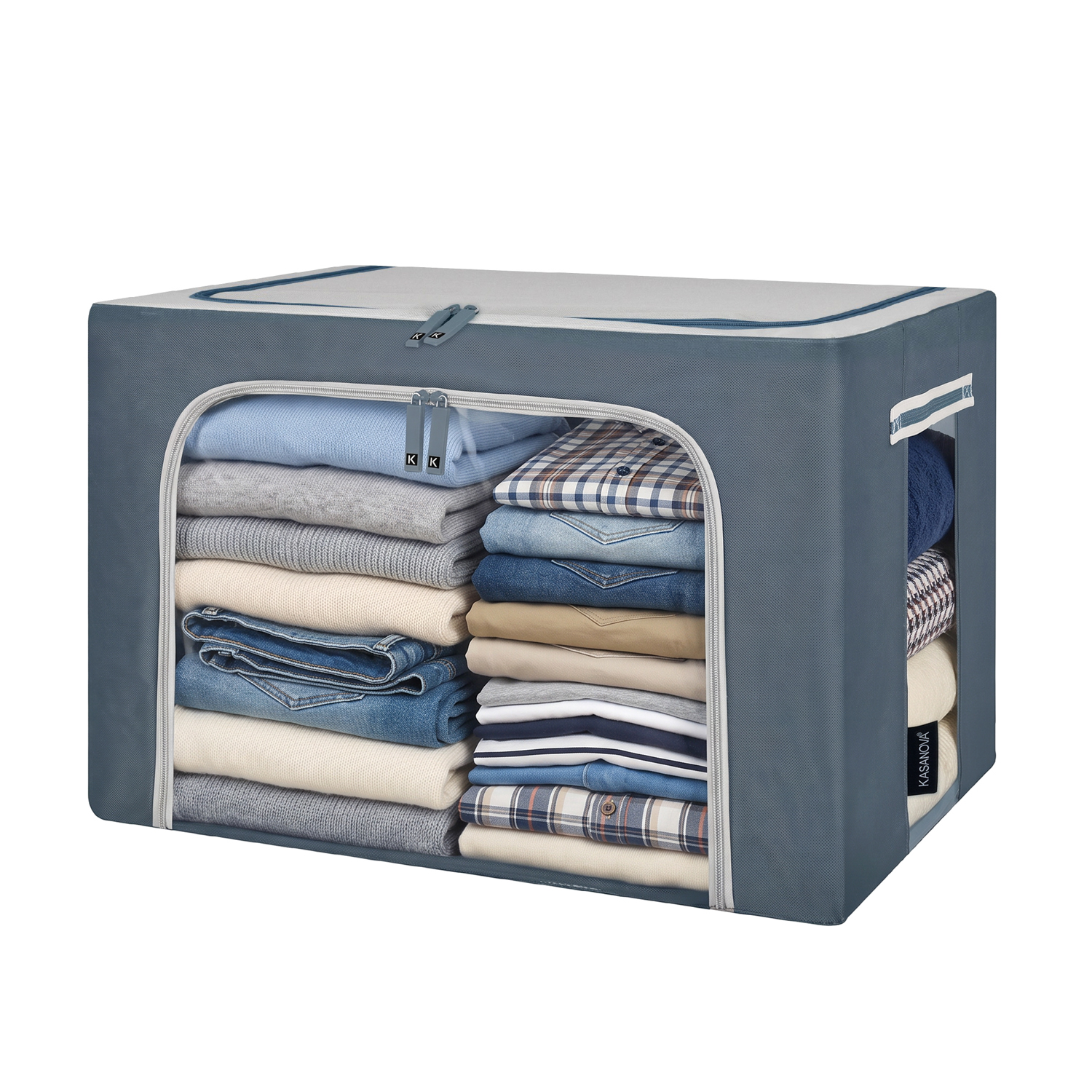 Scatola armadio 60x42x40 cm doppia cerniera blu