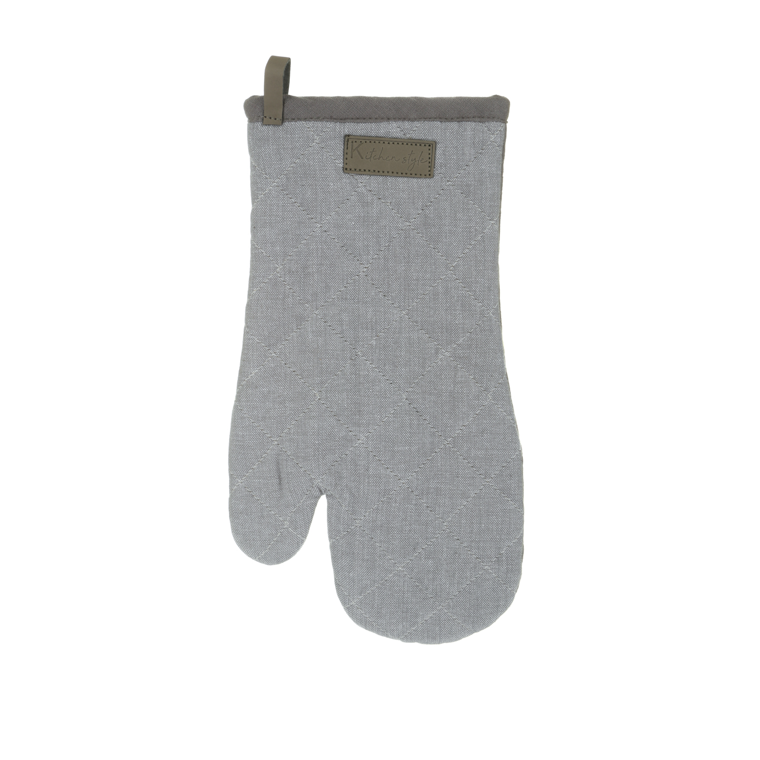 Guanto da forno grigio in cotone