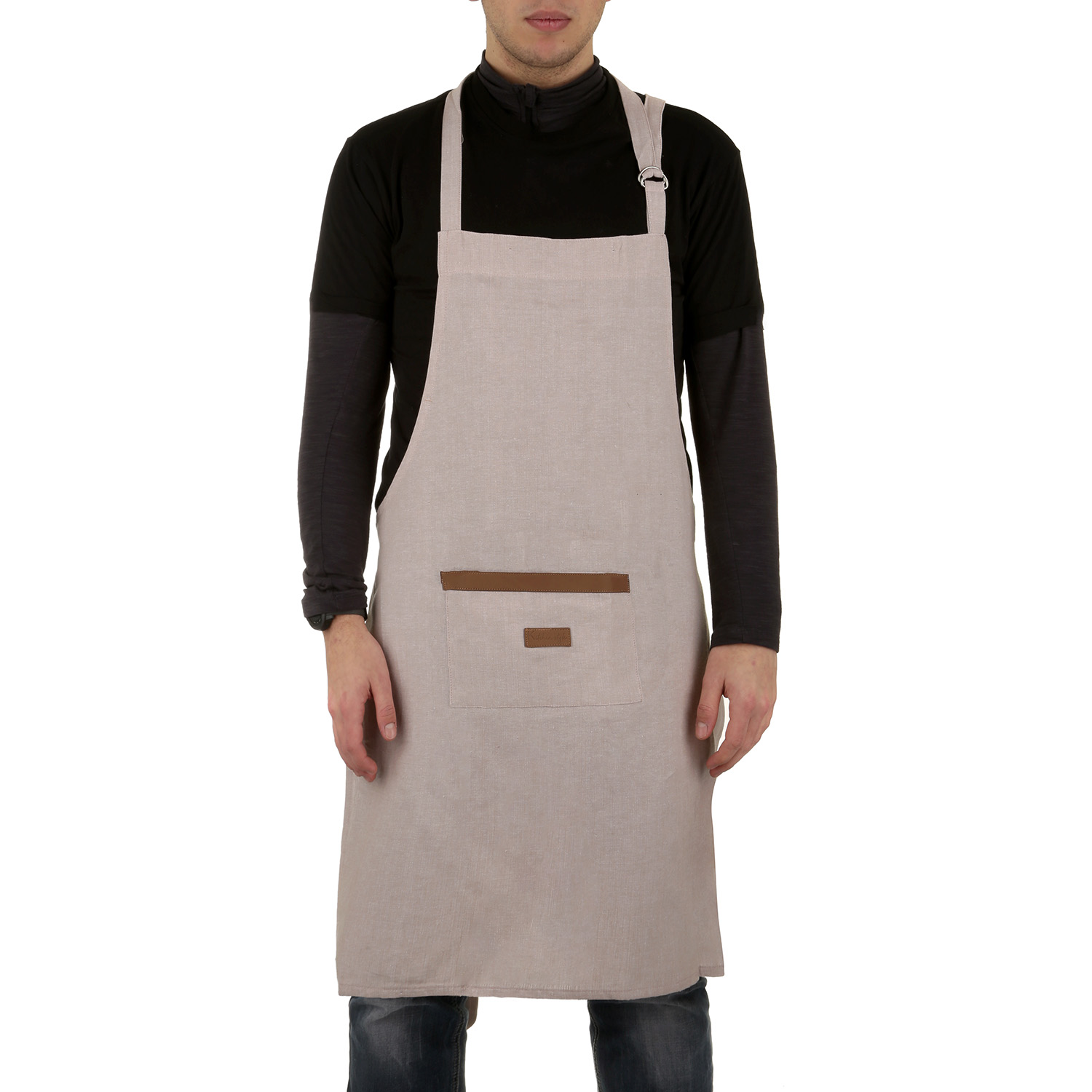 Grembiule Cucina Beige 85x60 cm in Cotone - Pratico e Stiloso