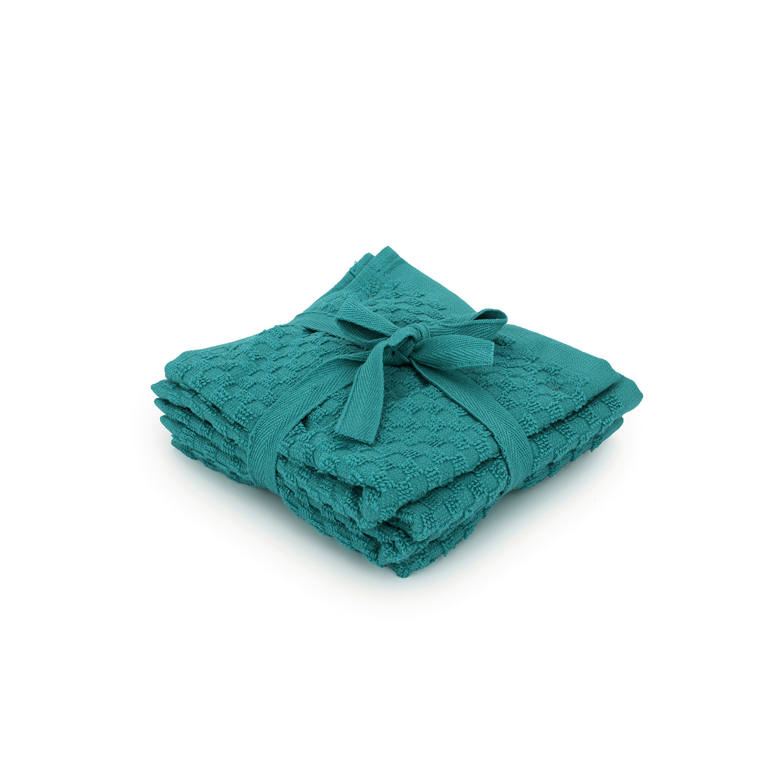 Set 4 lavette asciugamani 30x30 cm ottanio Basic