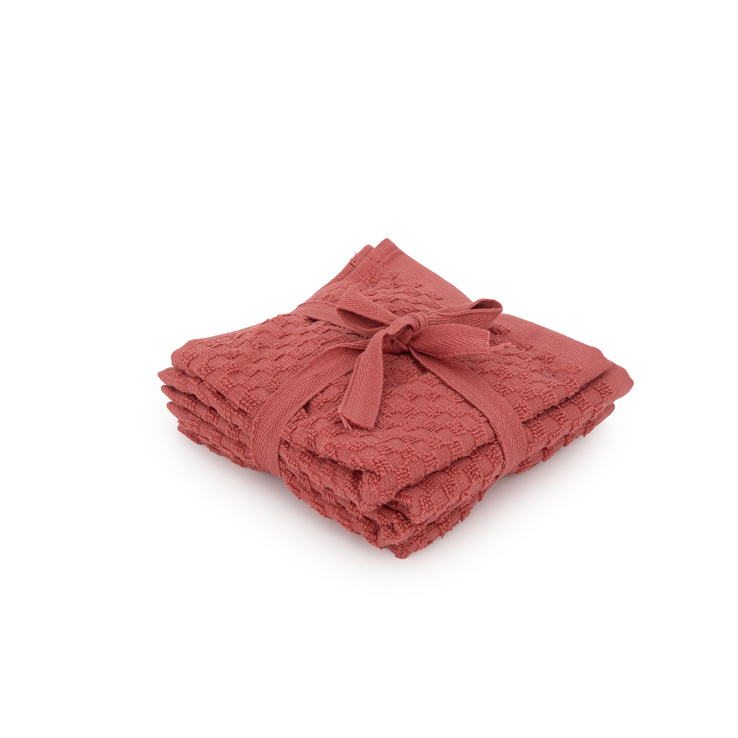 Set 4 lavette asciugamani 30x30 cm corallo Basic