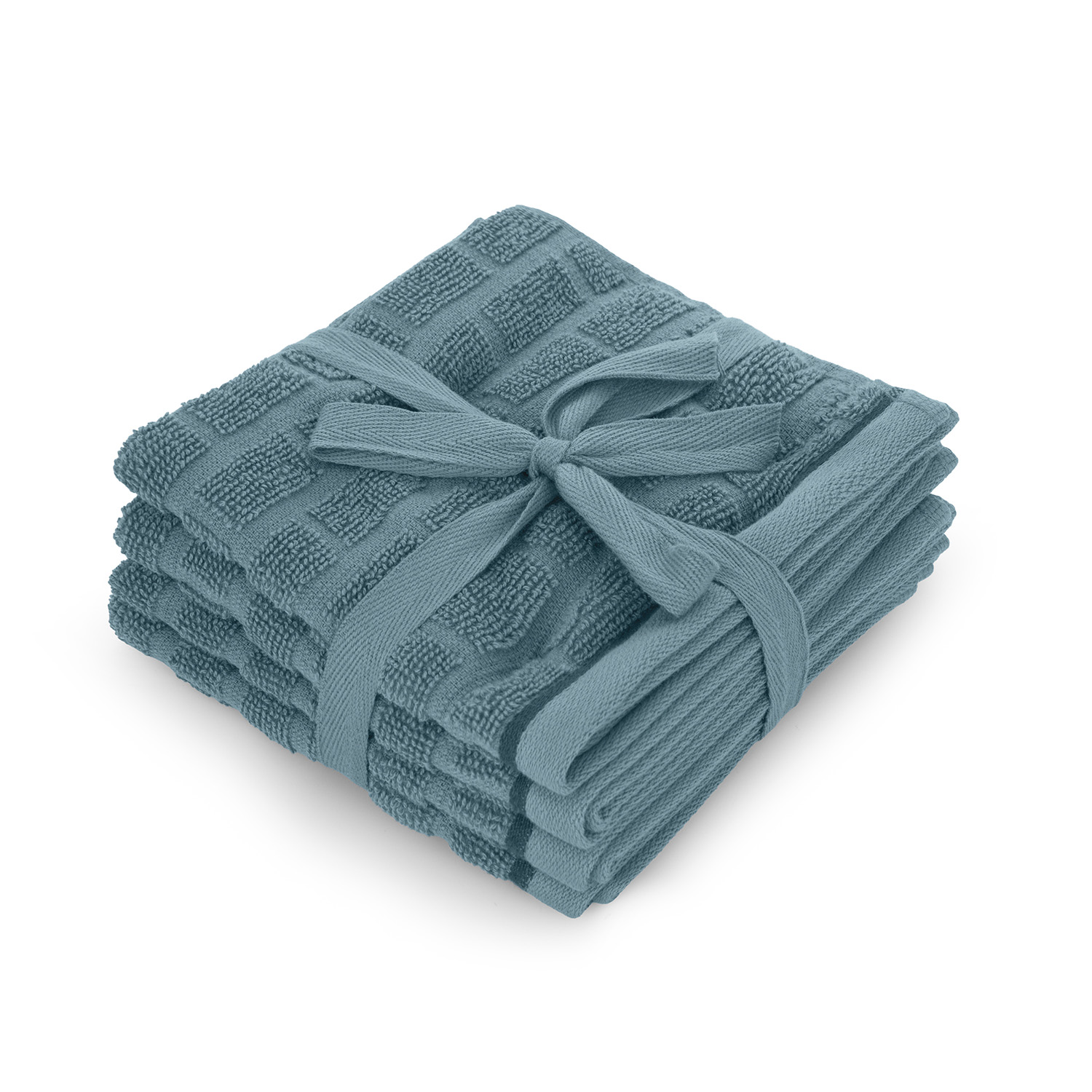 Set 4 Lavette Pop Corn cotone Brick azzurro