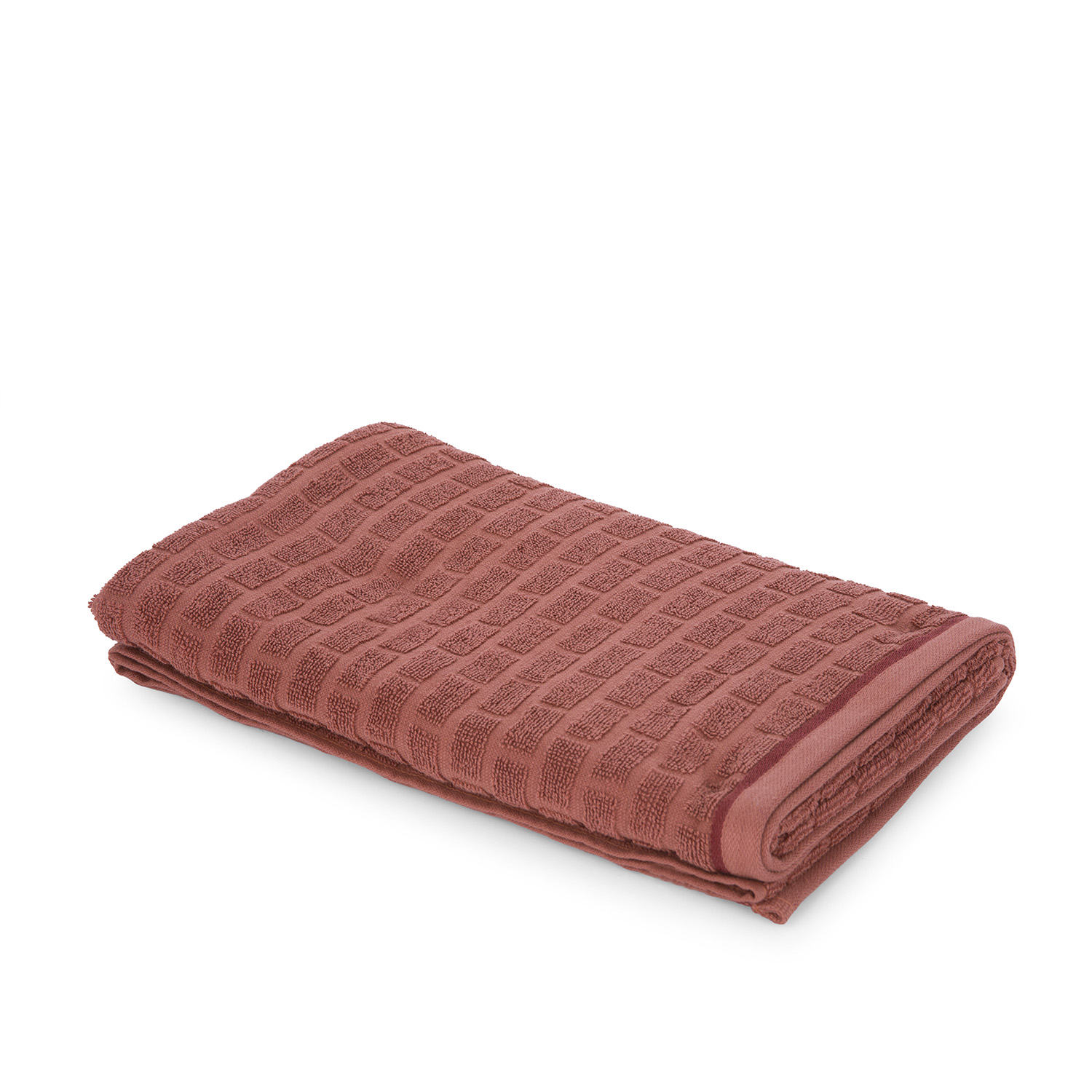 Asciugamano viso cotone Pop Corn Brick malva scuro