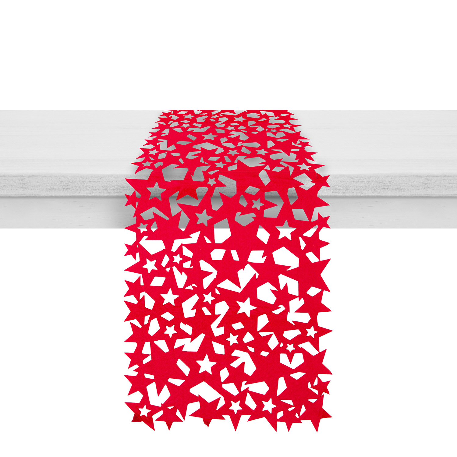 Runner intagliato con stelle 120x30 cm