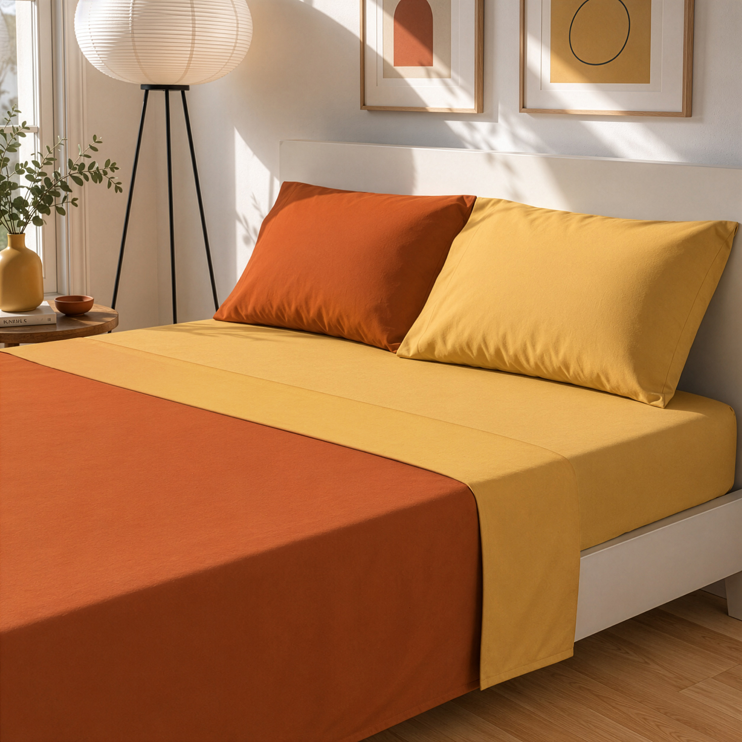 Completo letto matrimoniale manopesca ruggine bicolore