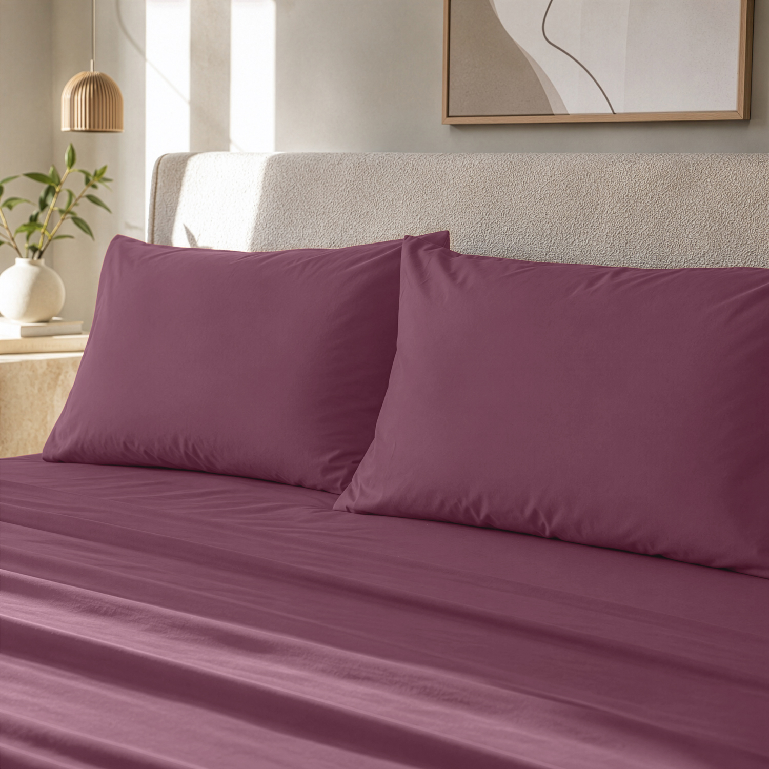 Coppia federe manopesca burgundy 50x80 cm