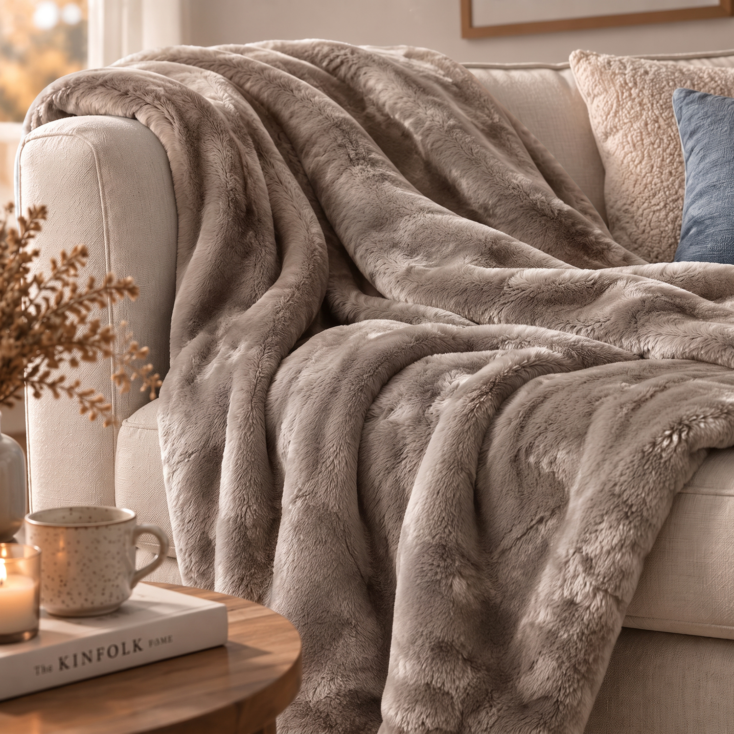 Coperta singola Flannel taupe 160x200 cm