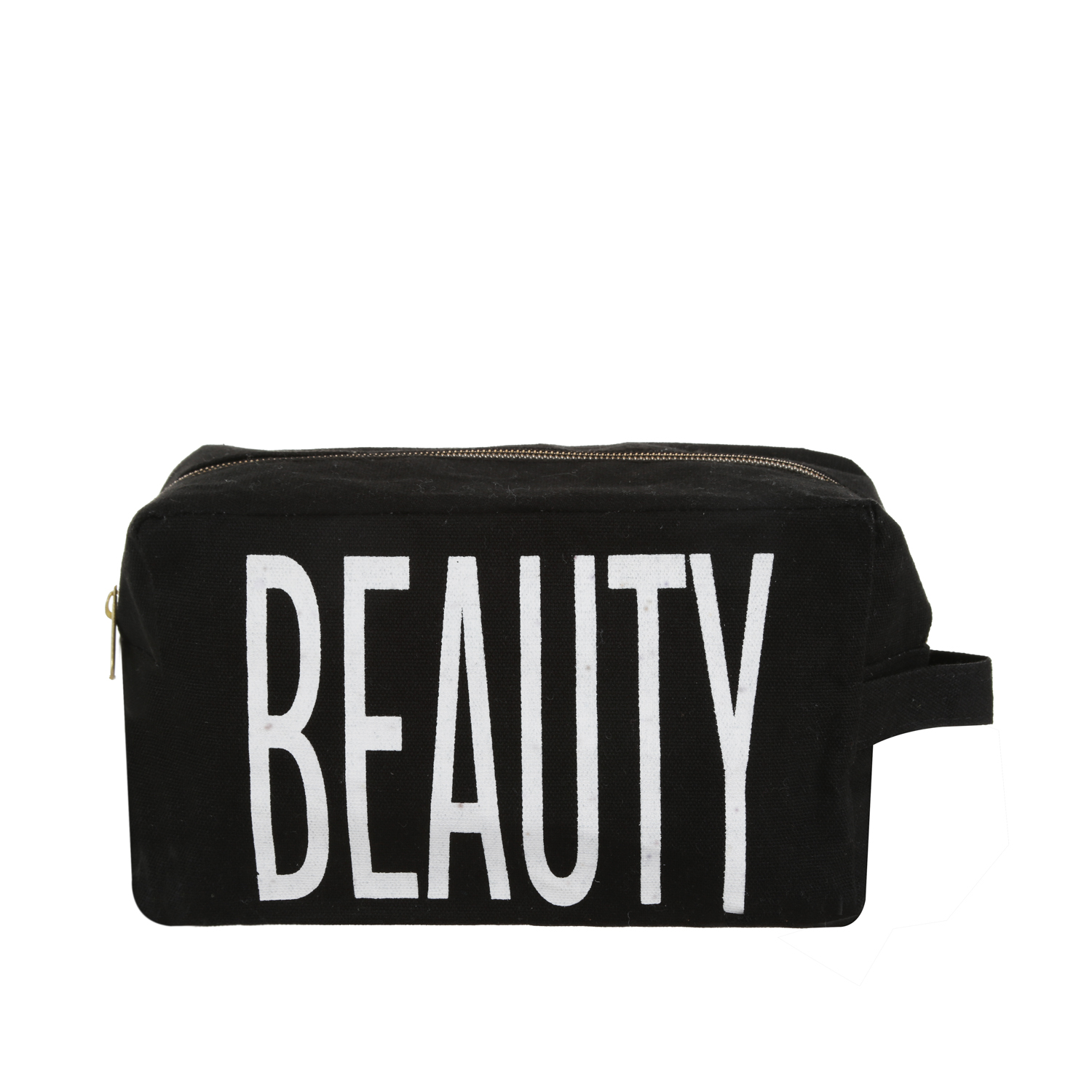 Pochette nera 20x9x13 cm scritta Beauty Routine