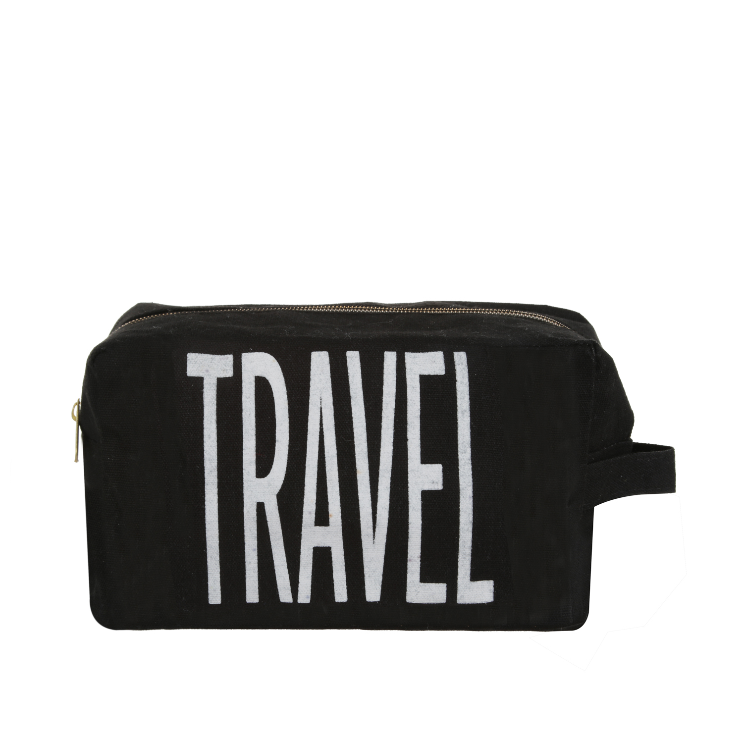 Pochette nera 20x9x13 cm scritta Travel Weekend