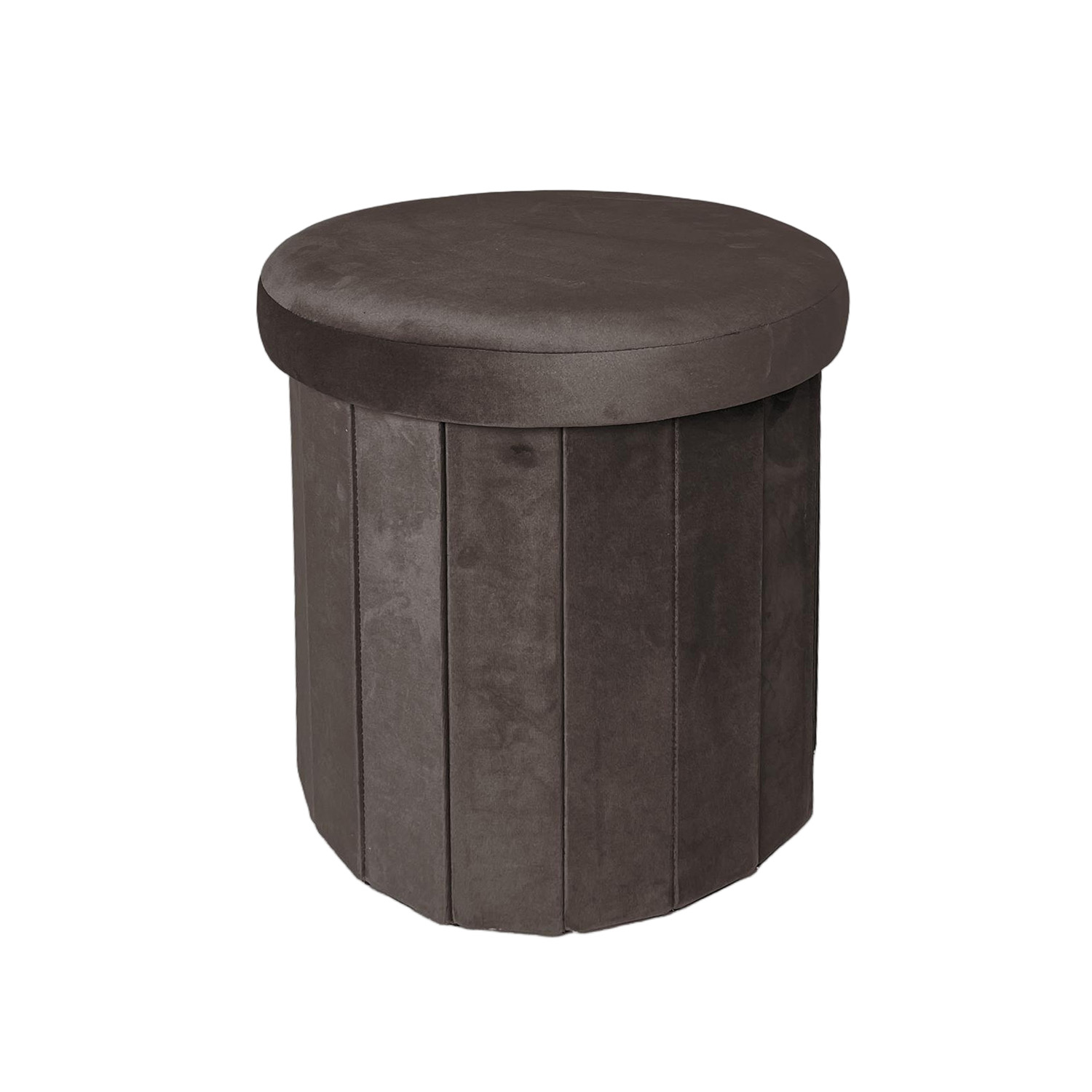 Pouf pieghevole tondo verde velluto 38 cm