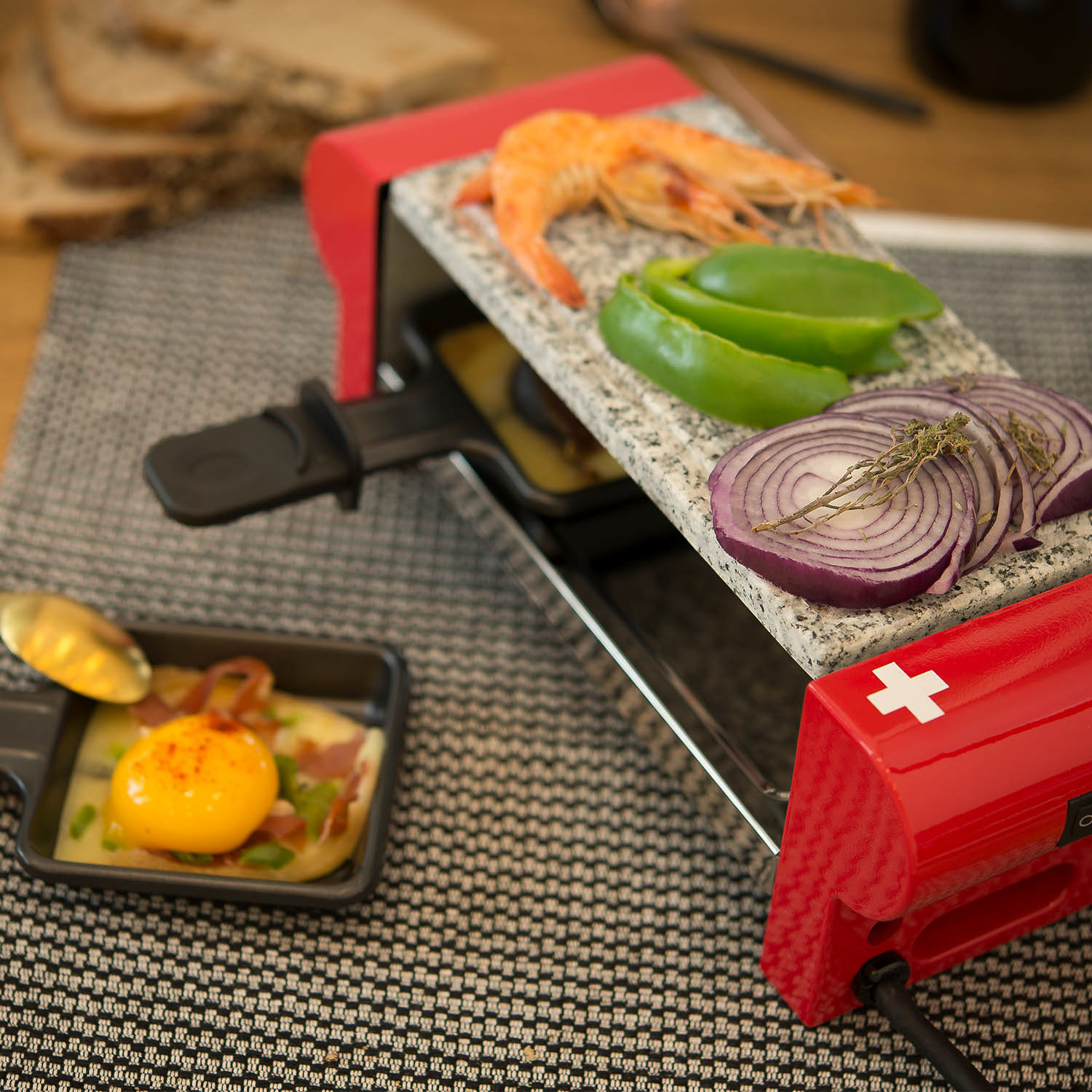 H.koenig Raclette Per 2 Persone Con Piastra Rp2 No Colore