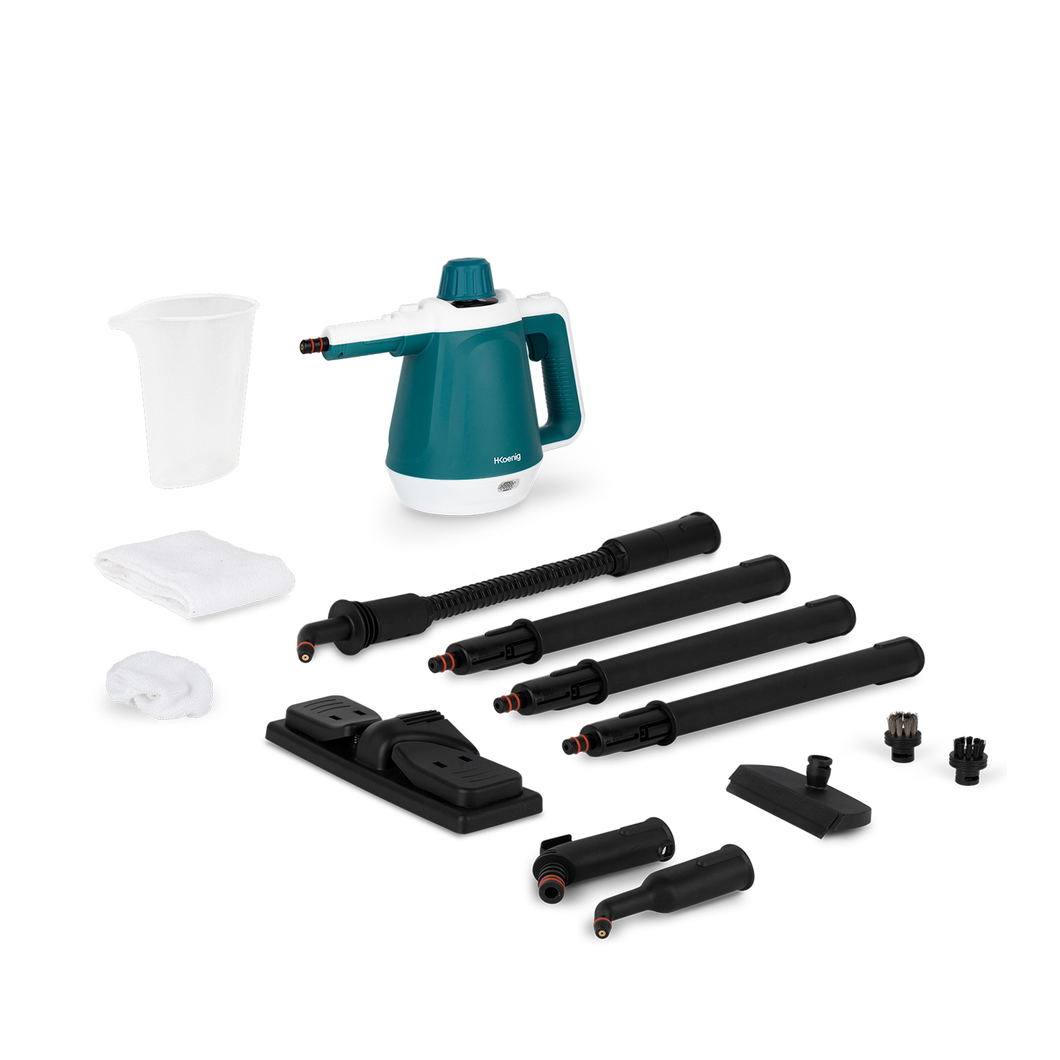 Pulitore a vapore portatile 400 ml bianco e verde H.Koenig