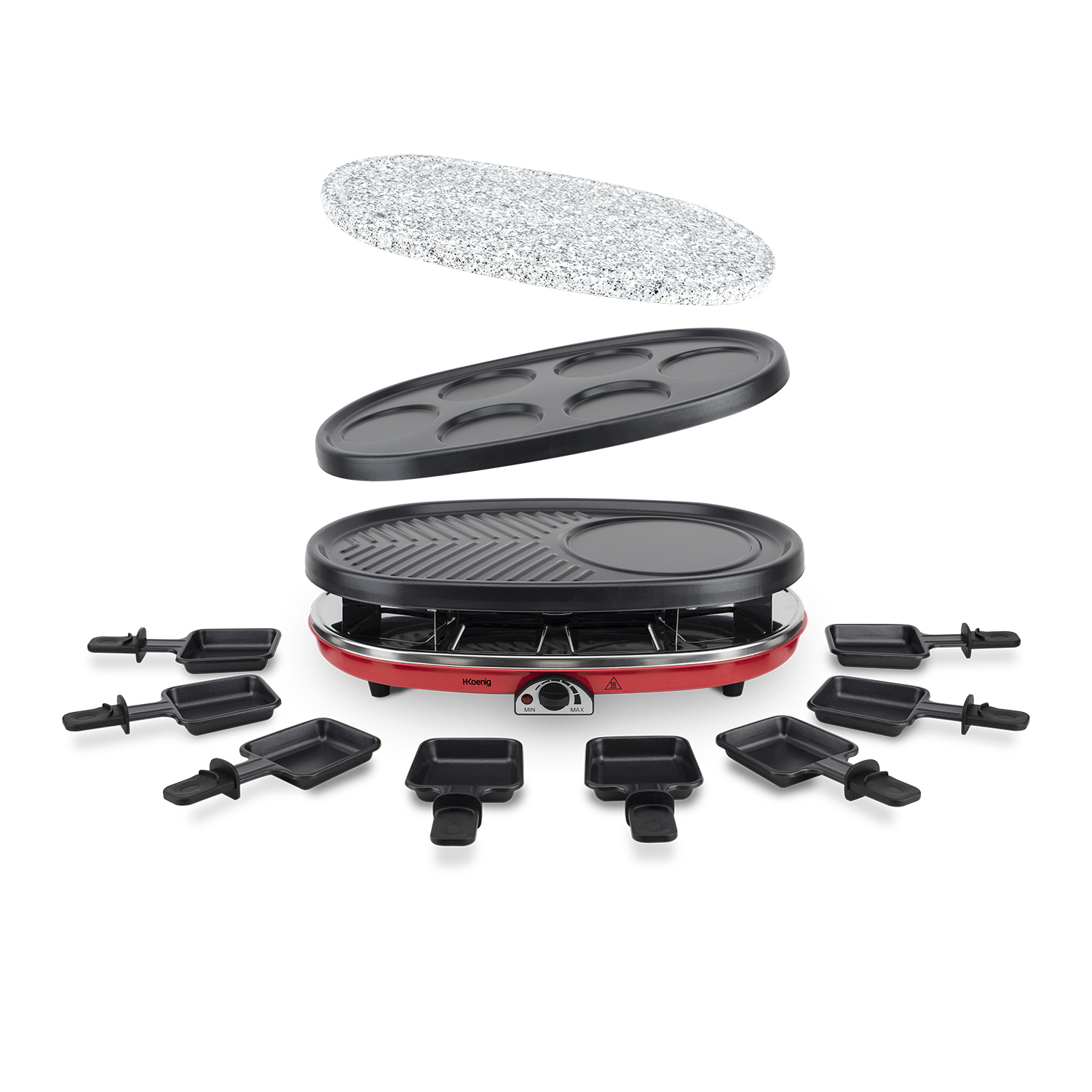 H.koenig Raclette 8 Persone 4 In 1 1500 W No Colore