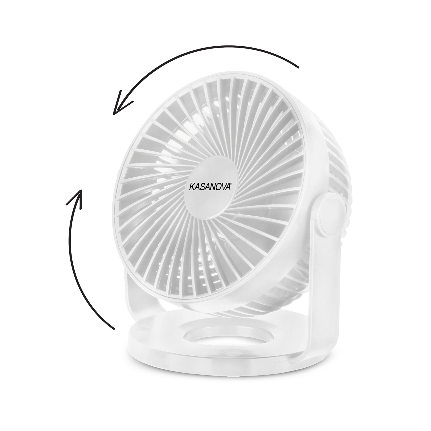 Miniventilatore da tavolo senza fili bianco