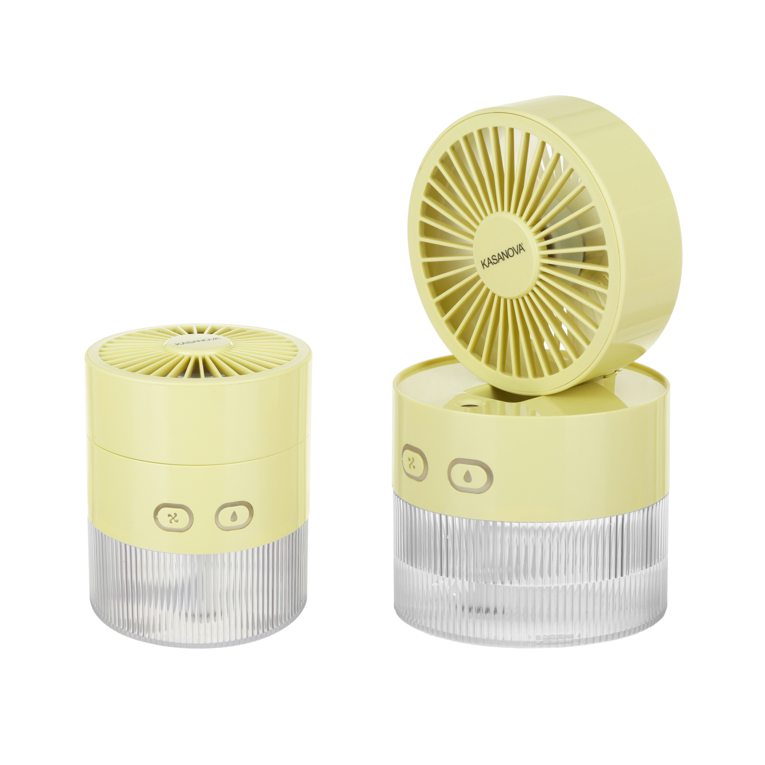 Ventilatore portatile con nebulizzatore giallo