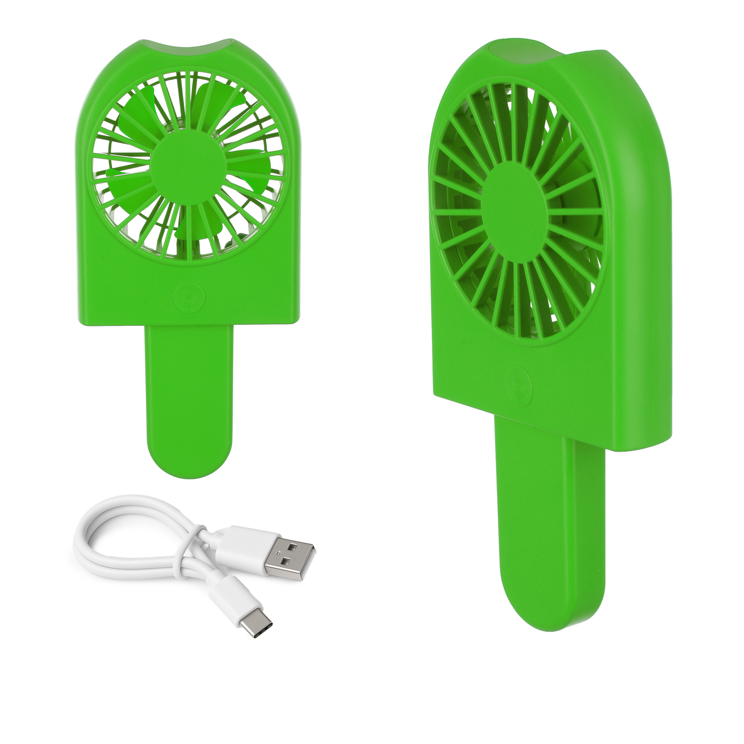 Miniventilatore ghiacciolo verde ricaricabile