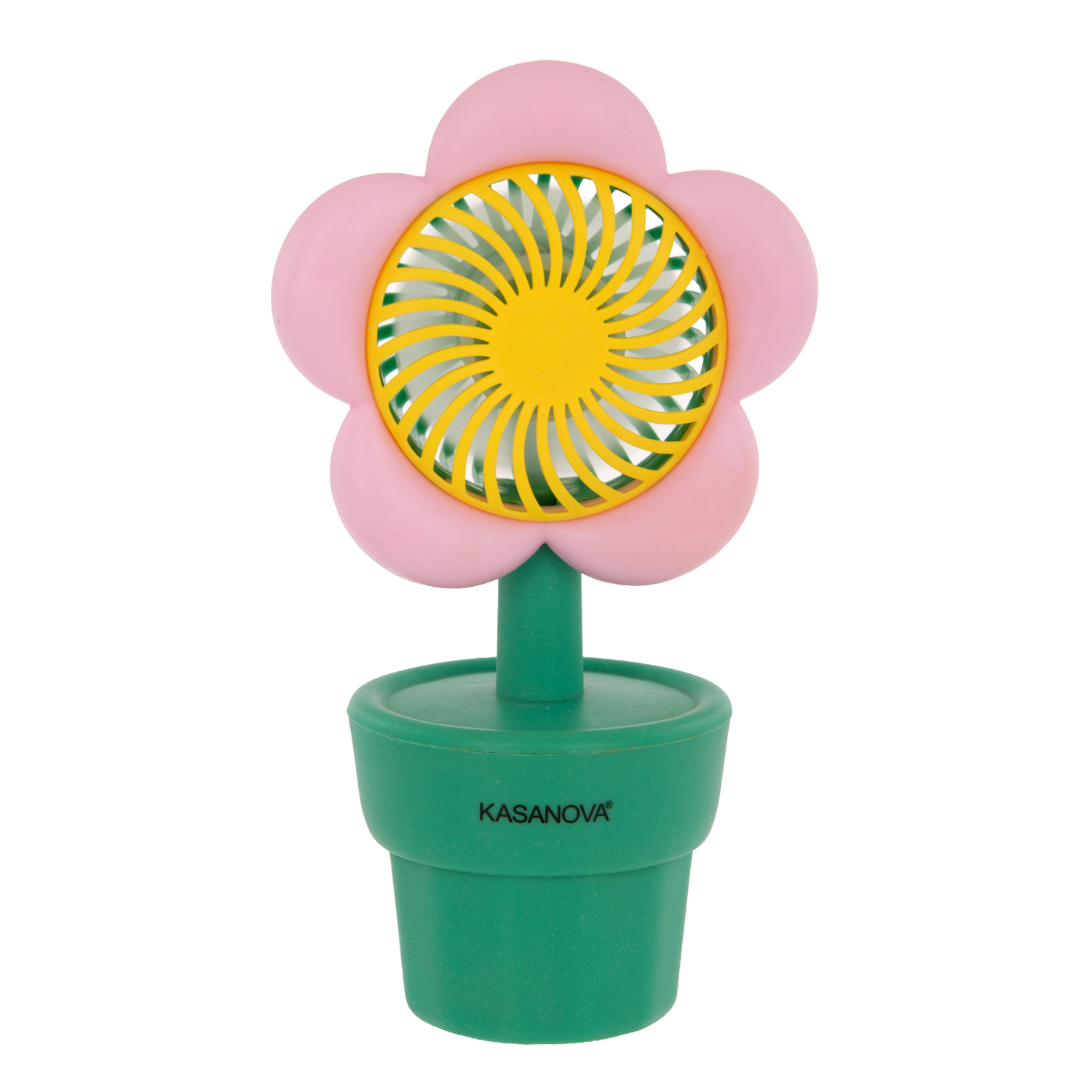Mini ventilatore senza fili fiore rosa