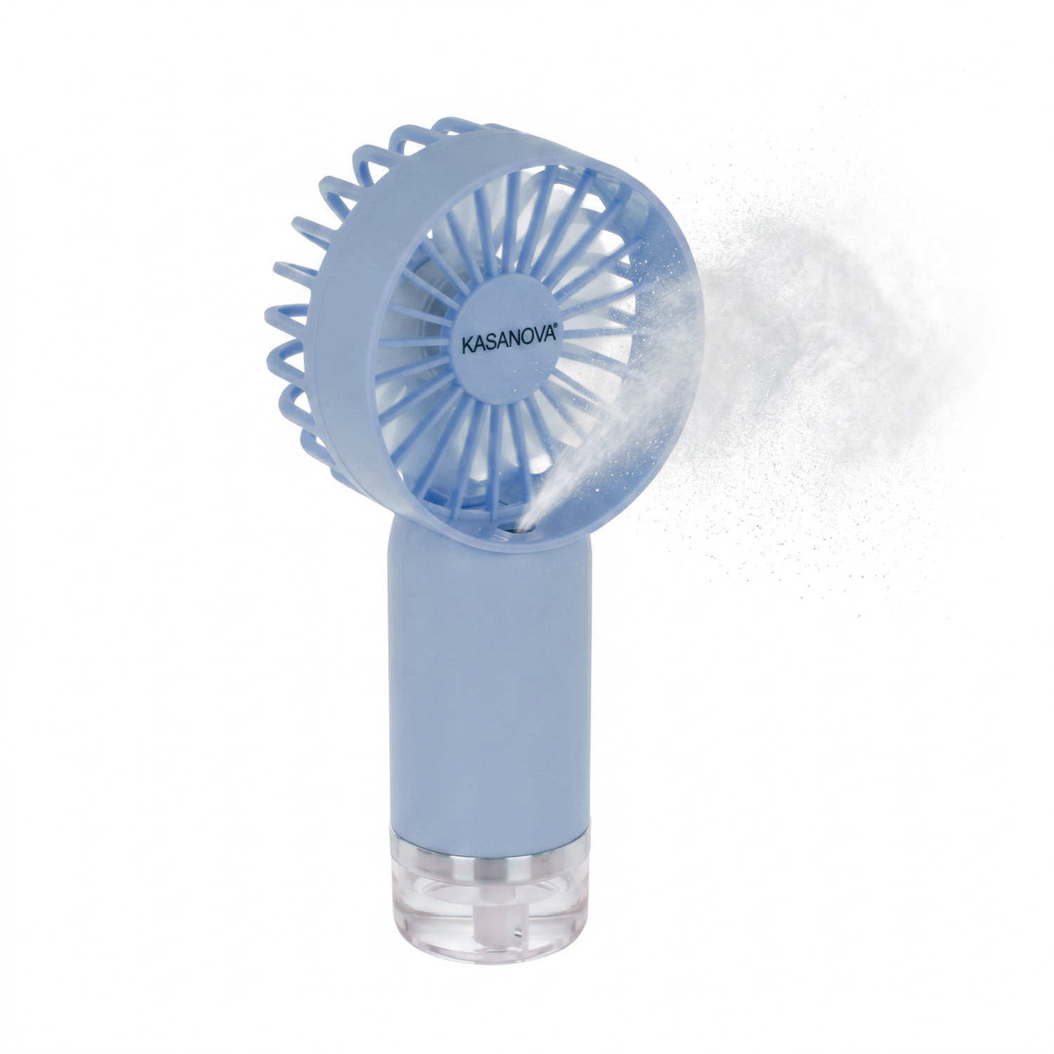 Mini ventilatore con nebulizzatore azzurro