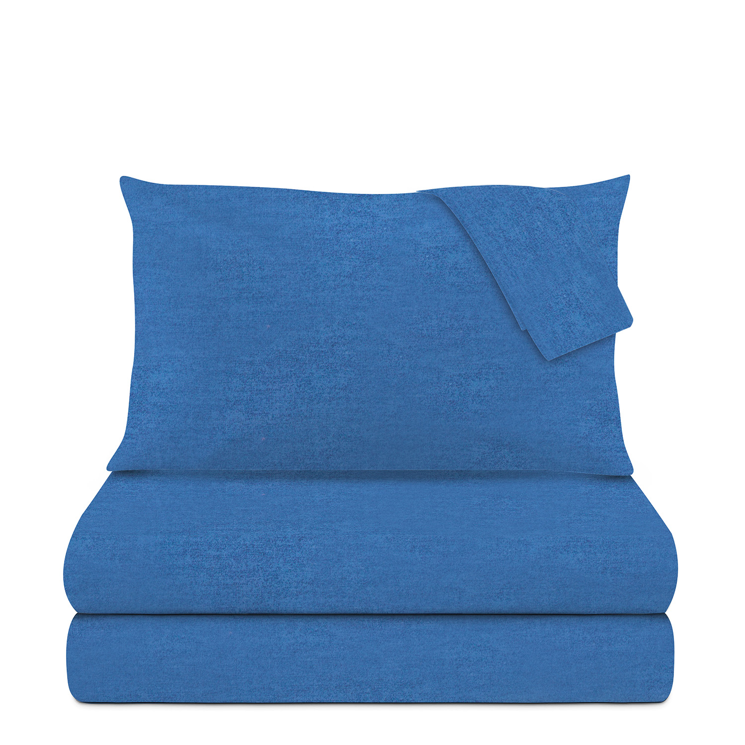 Completo letto matrimoniale melange blu