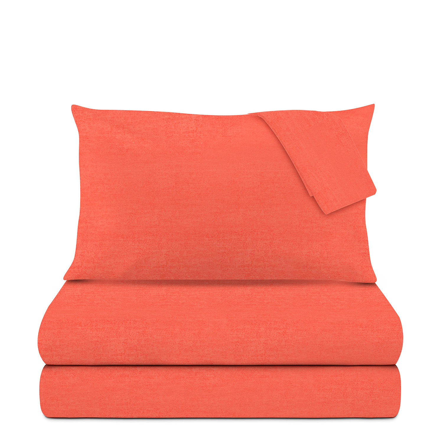 Completo letto matrimoniale melange corallo