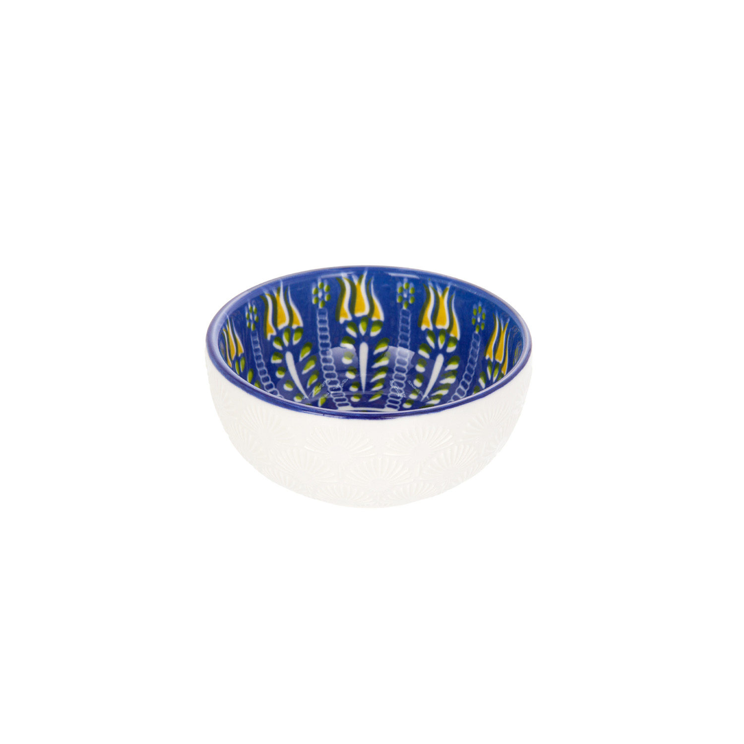 Ciotola in ceramica Kaori 8,5x3 cm bianco blu
