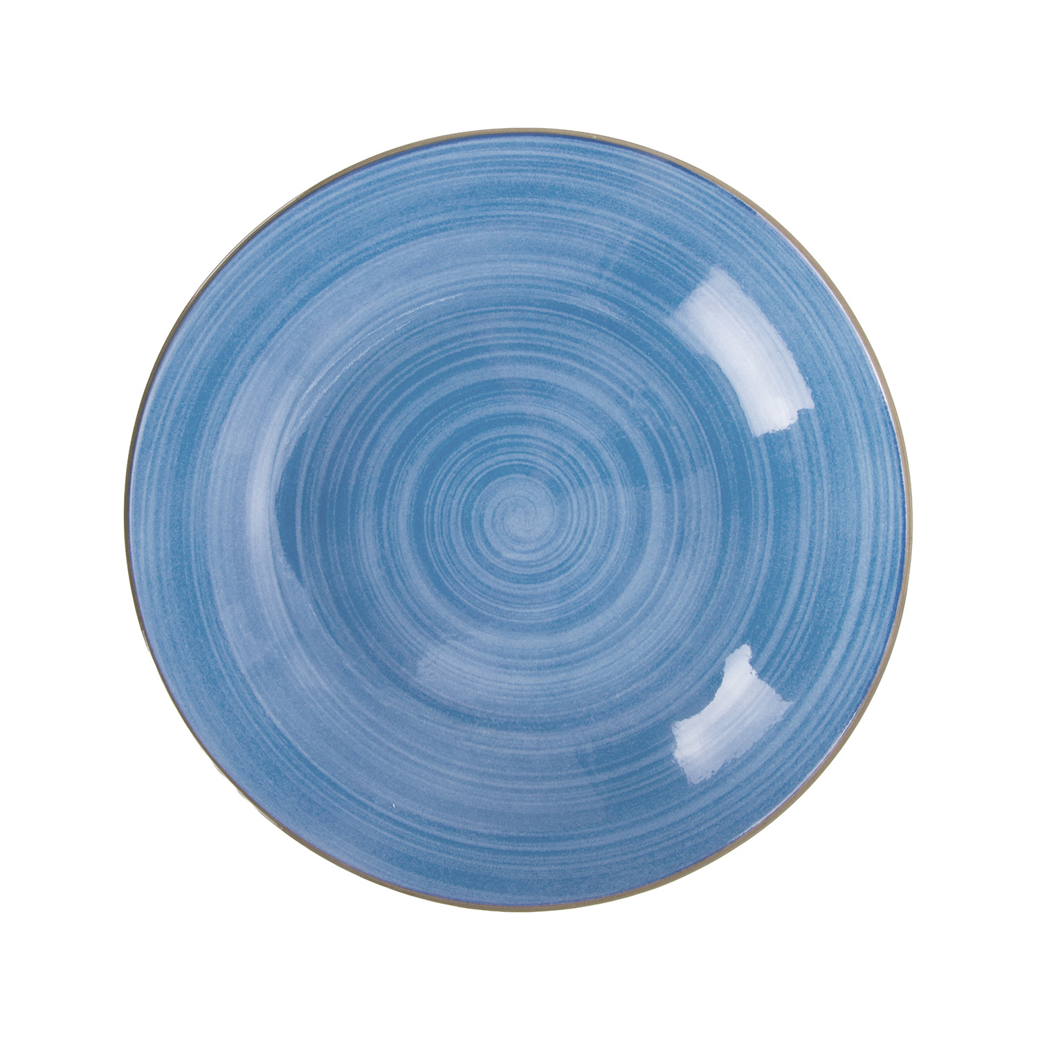 Piatto piano porcellana blu 26,7 cm Petali