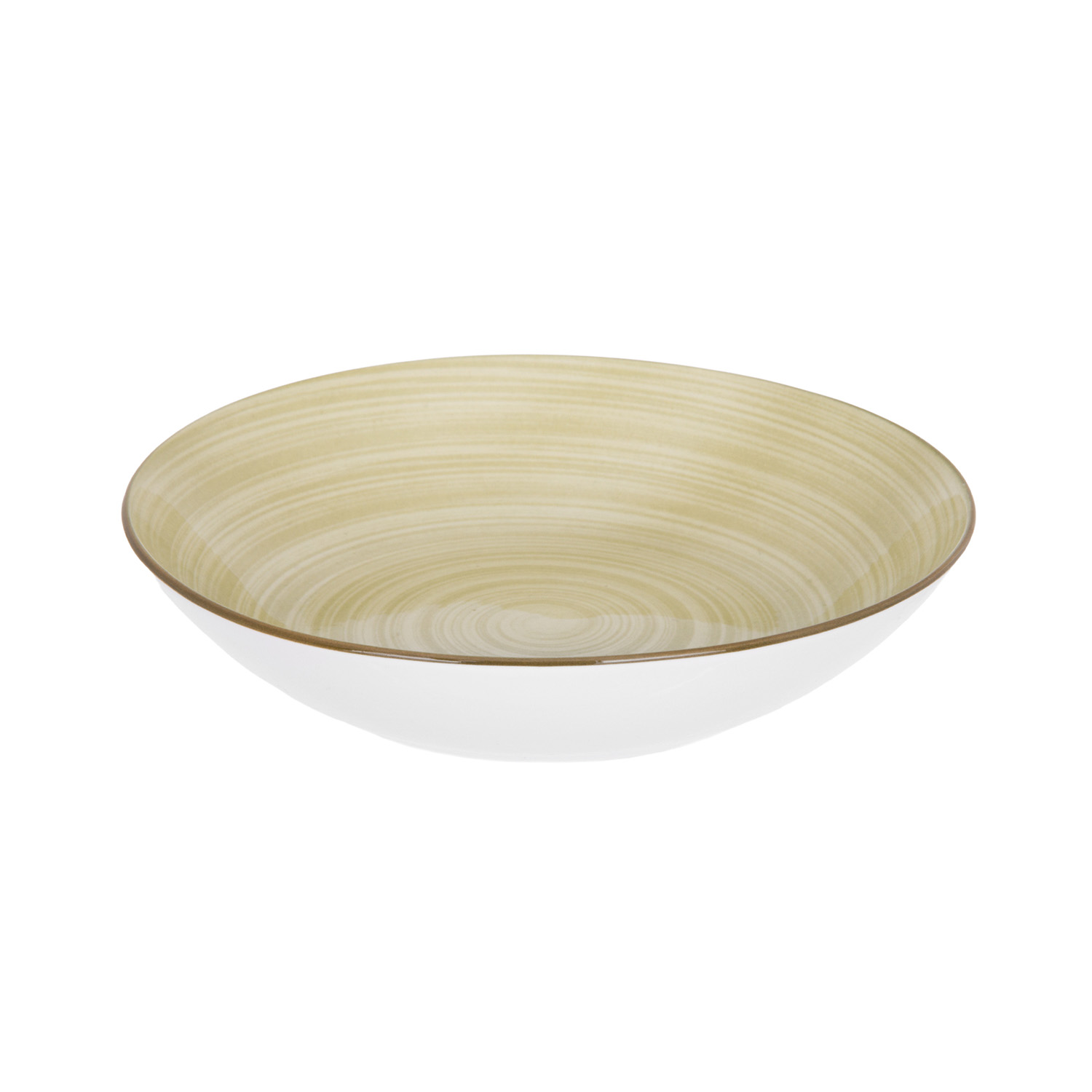 Piatto fondo porcellana verde 20,2 cm Petali