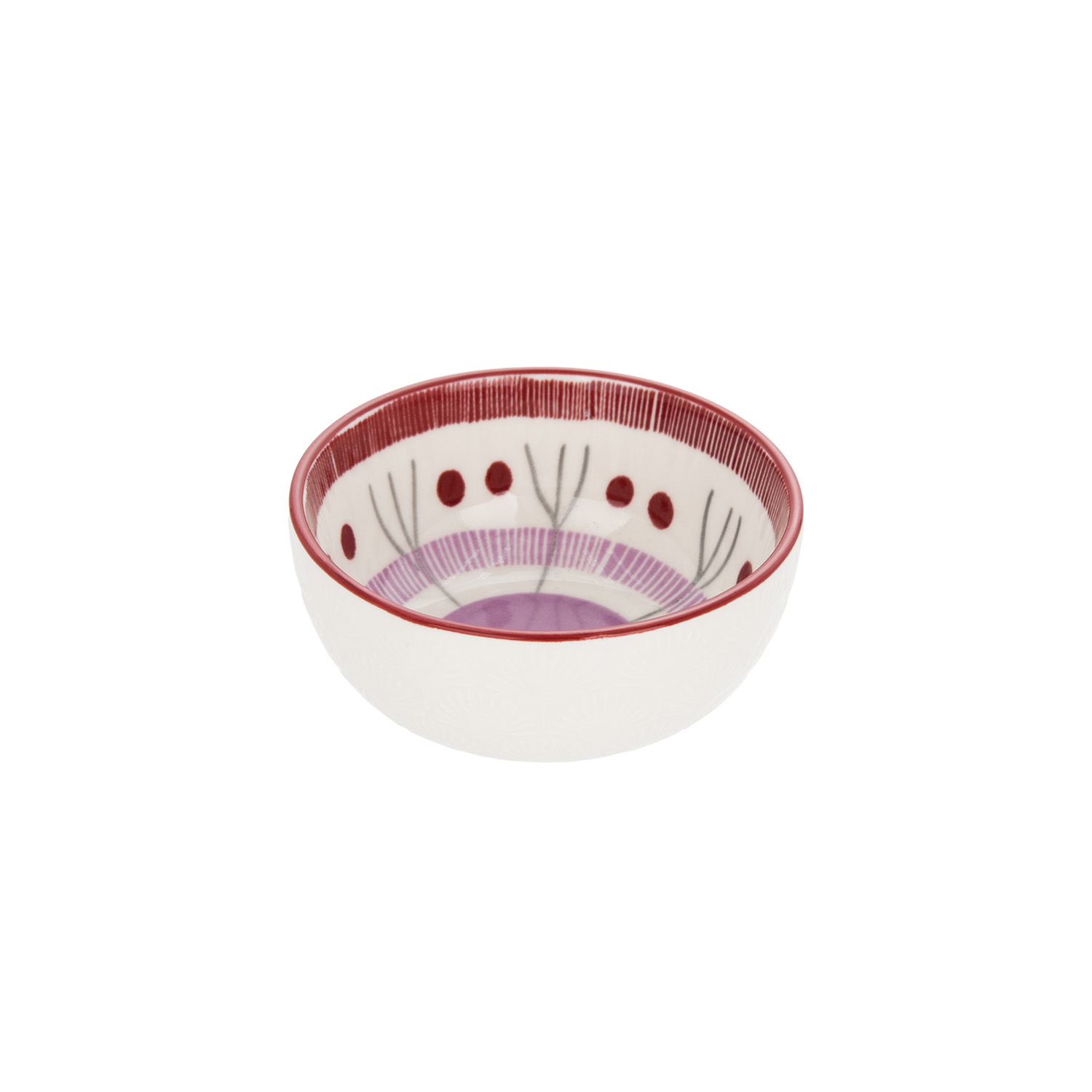 Ciotolina decoro lilla stoneware Tages