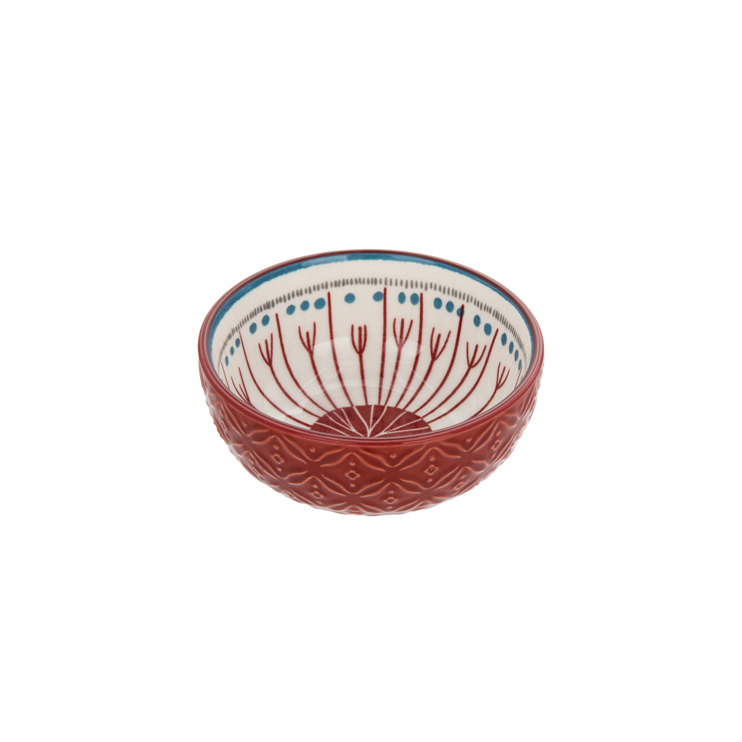 Ciotolina decoro rosso stoneware Tages