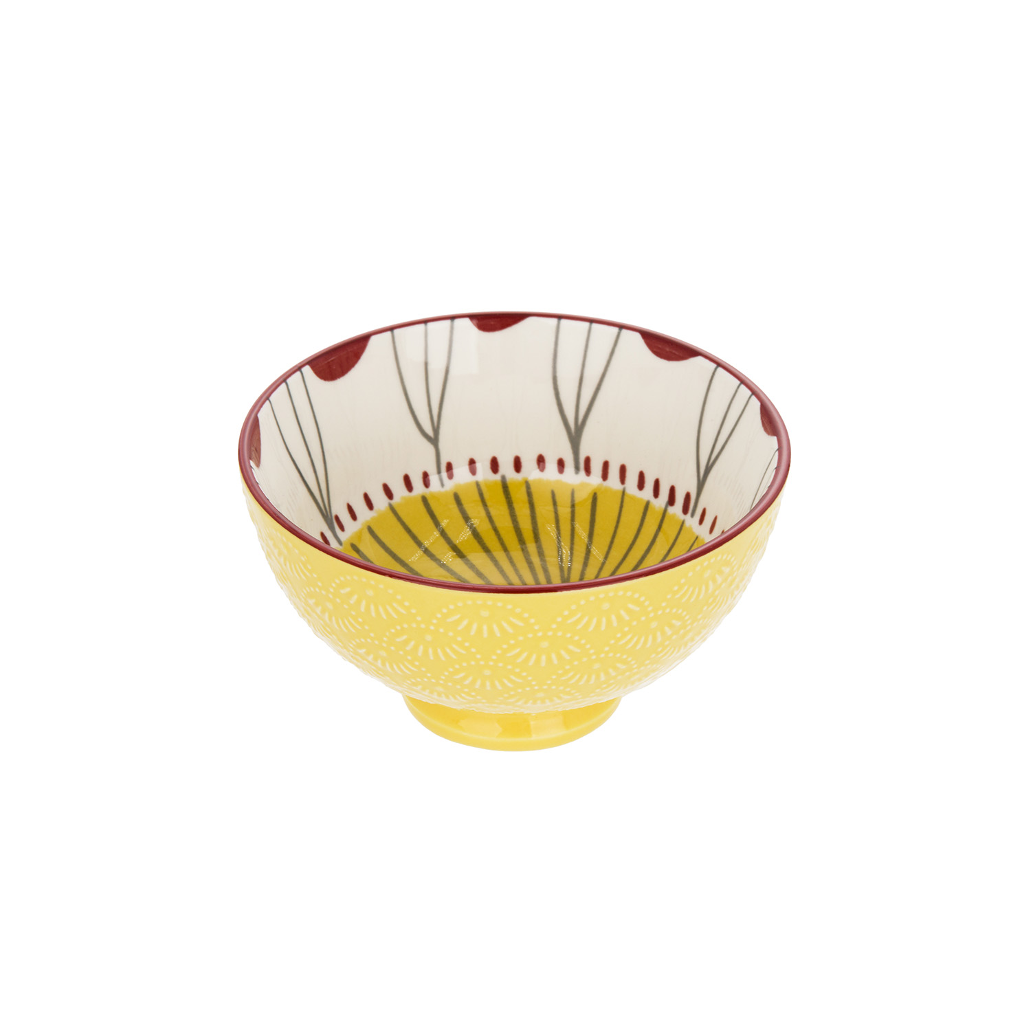 Ciotola decoro giallo stoneware 11 cm Tages