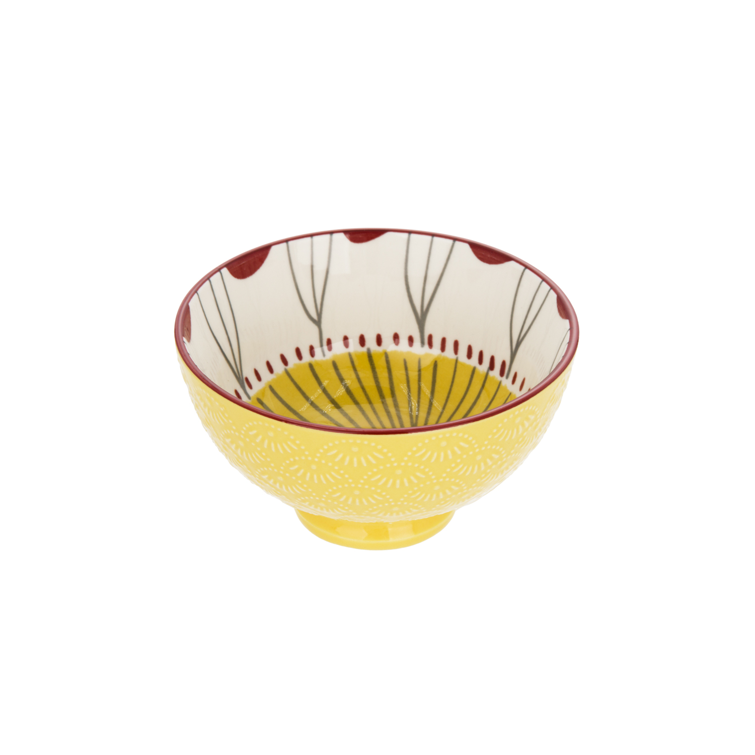 Ciotola decoro giallo stoneware 11 cm Tages