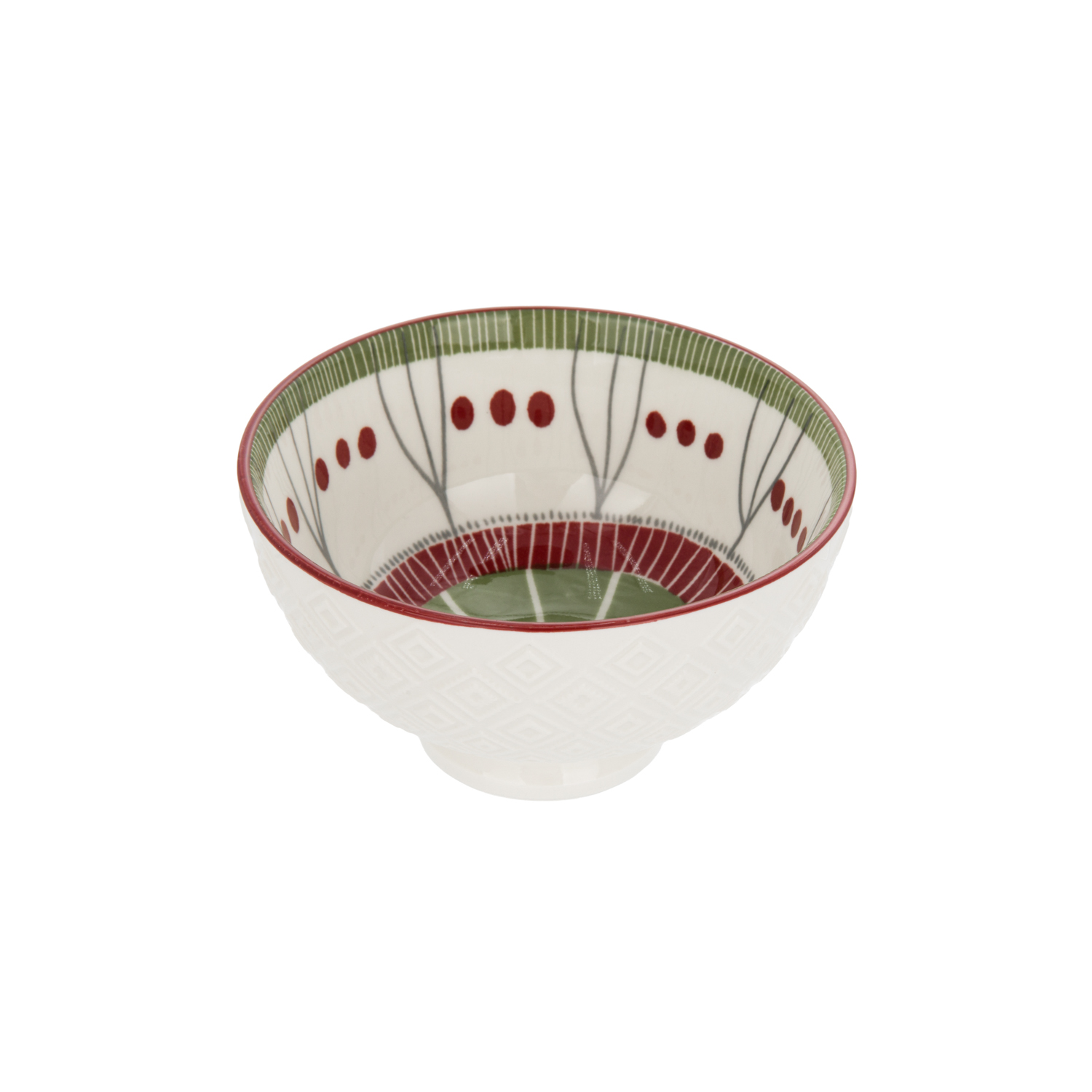 altri brand Ciotola decoro verde stoneware 11 cm Tages