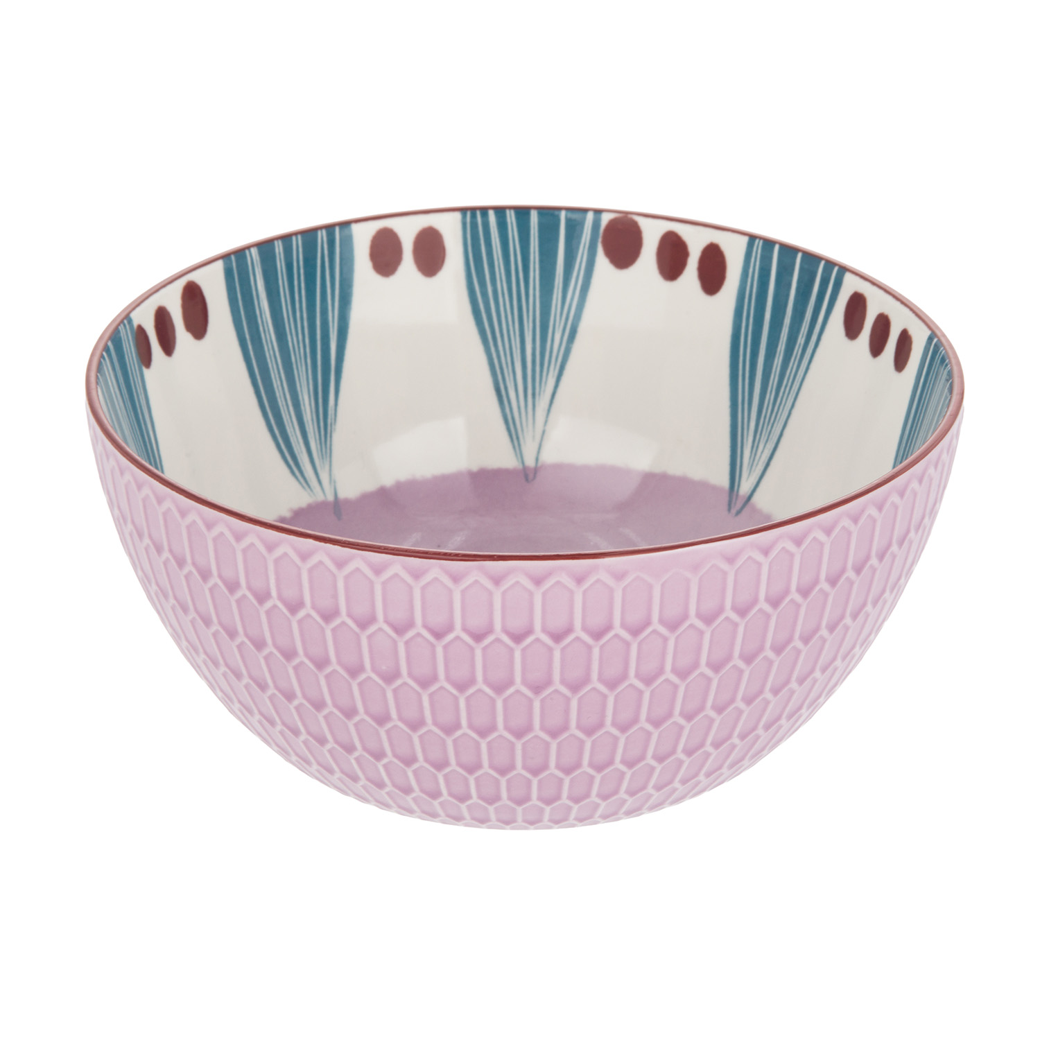 Ciotola lilla rosso stoneware 17 cm Tages