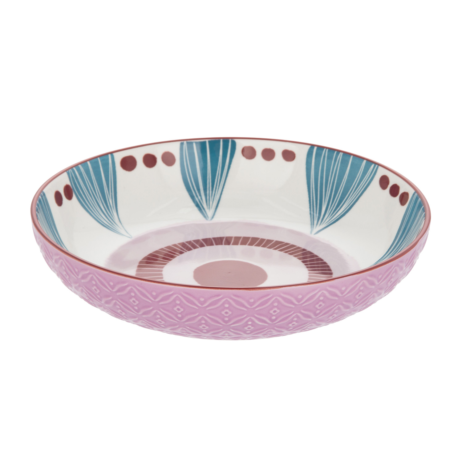 Ciotola lilla rosso stoneware 22 cm Tages