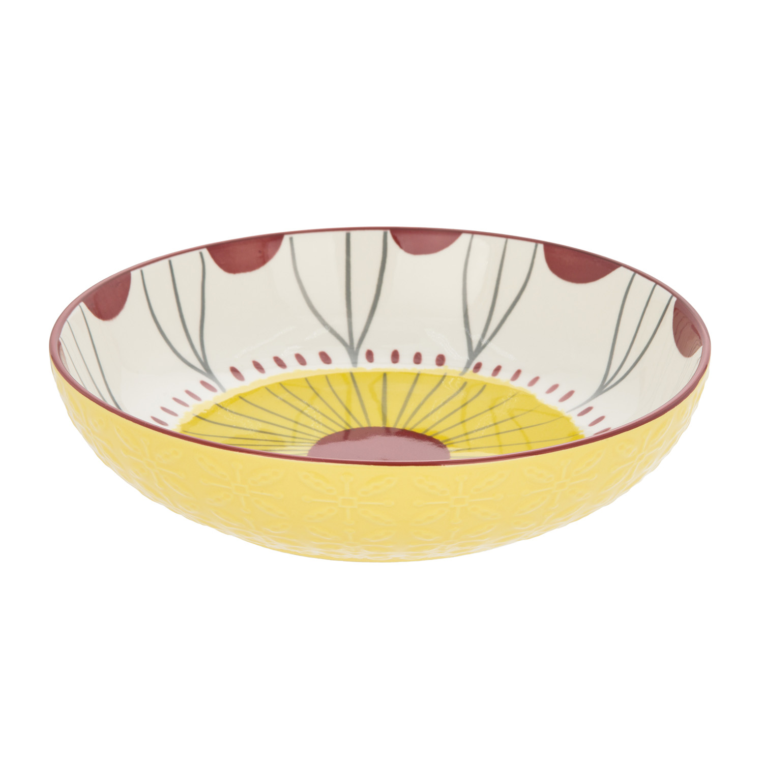 Ciotola rosso giallo stoneware 22 cm Tages