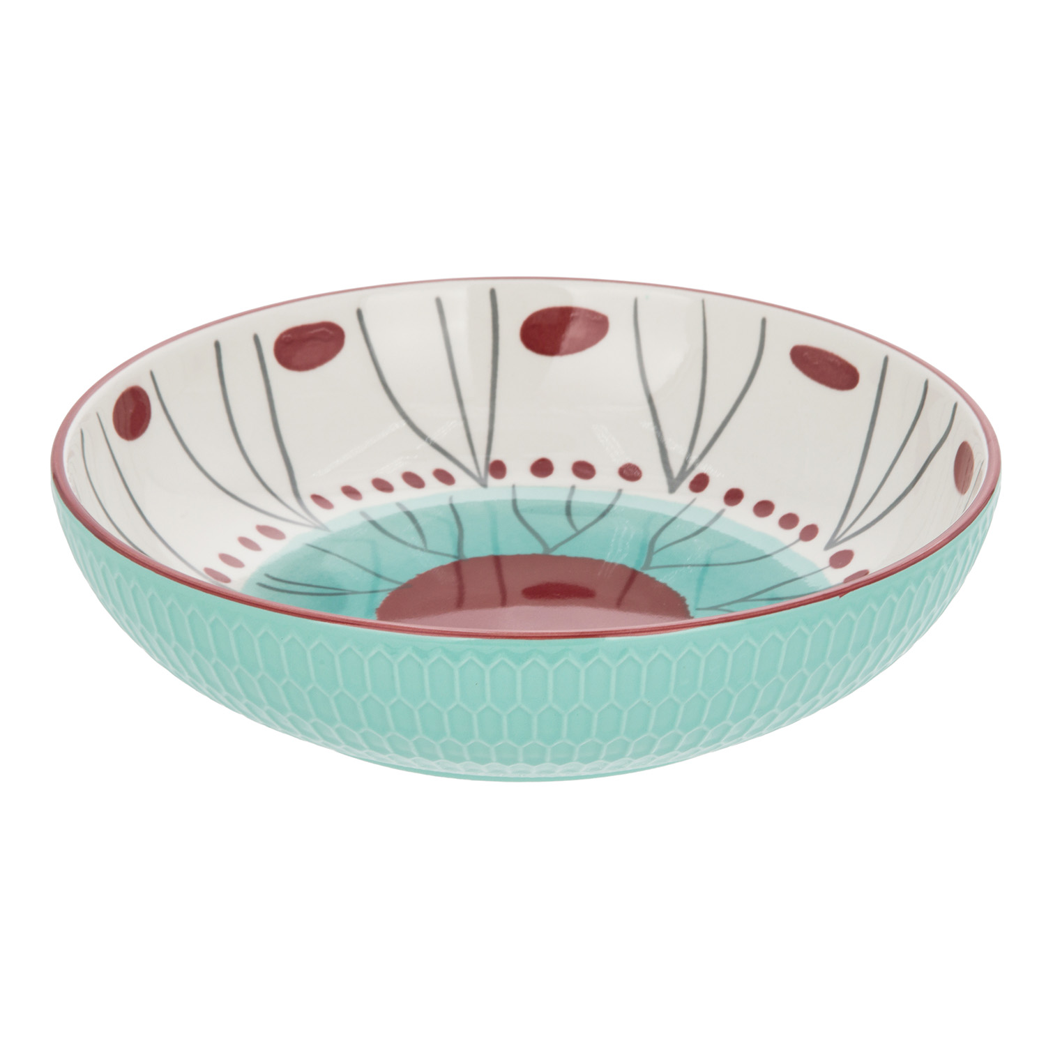 Ciotola rosso celeste stoneware 22 cm Tages