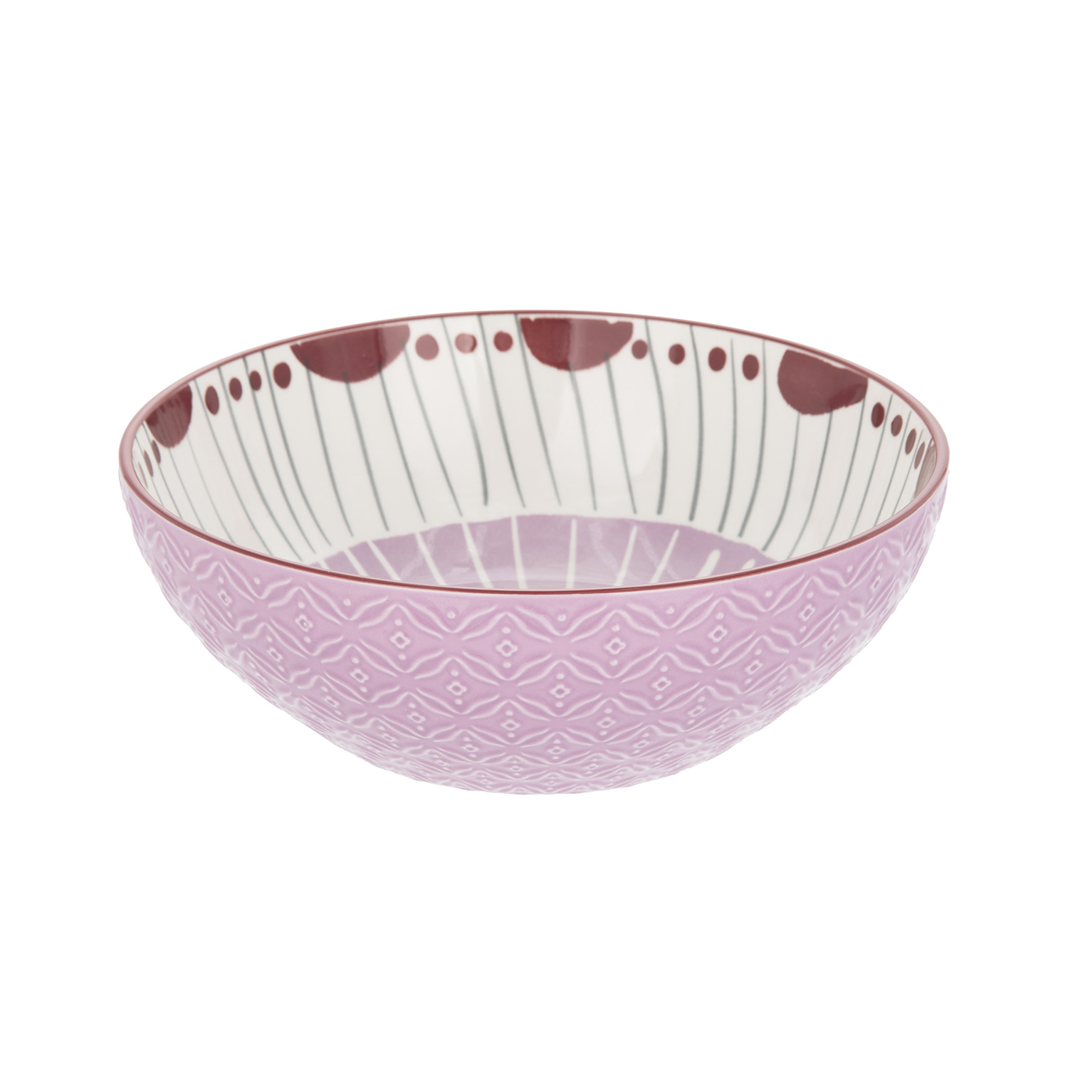 Ciotola lilla rosso stoneware 20 cm Tages