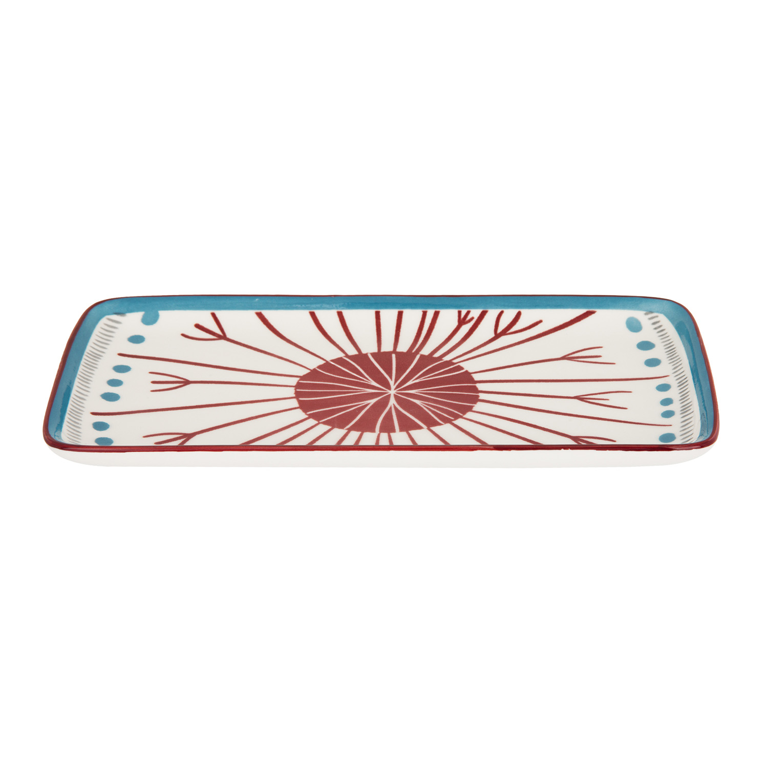 Piatto portata 23x13 cm rosso stoneware Tages