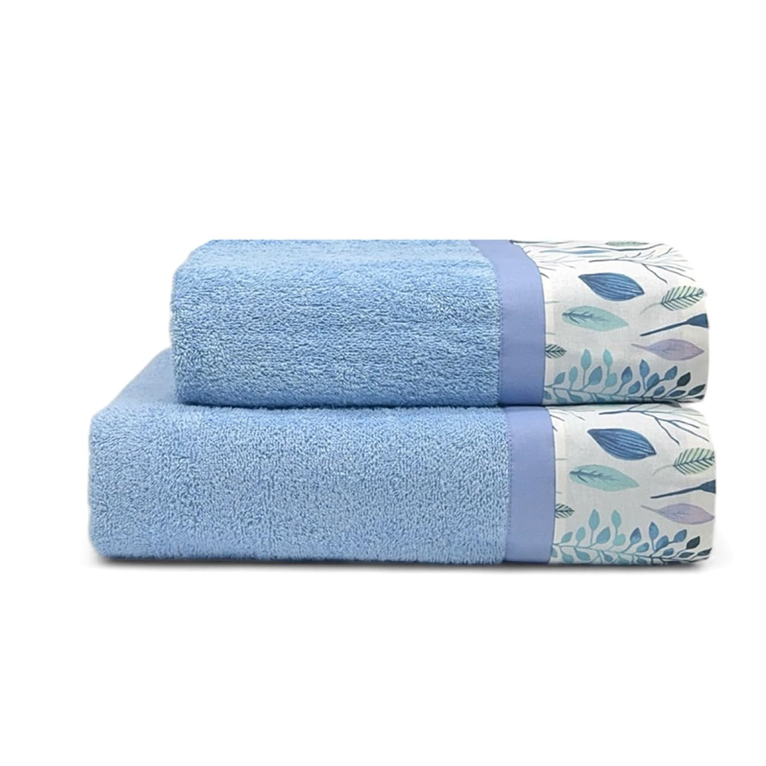 Set 2 asciugamani Corallo azzurri in cotone Ipersan