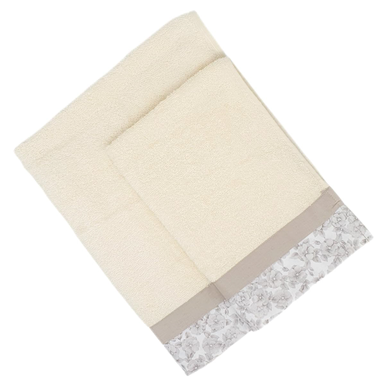 Set 2 asciugamani Primula crema in cotone Ipersan
