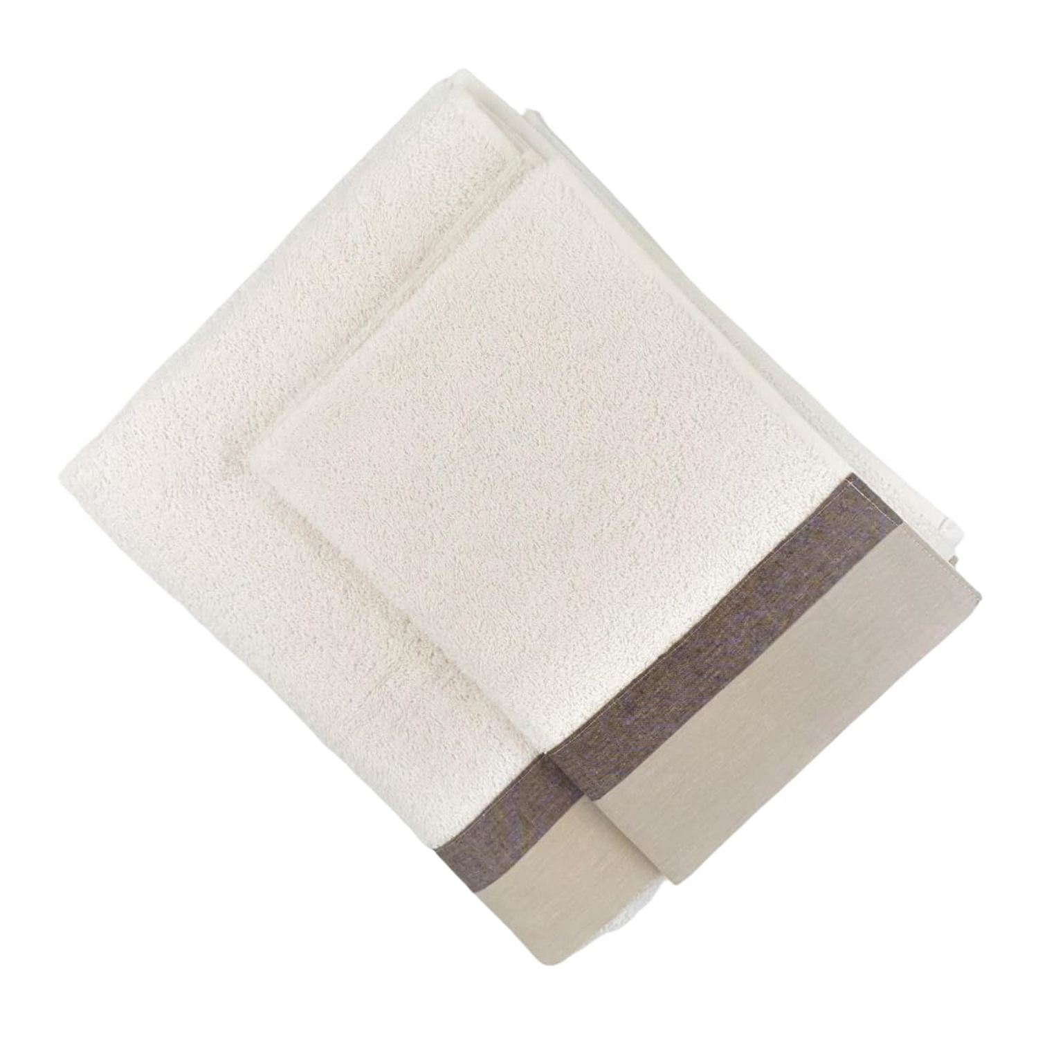 Set 2 asciugamani Varazze crema in cotone Ipersan