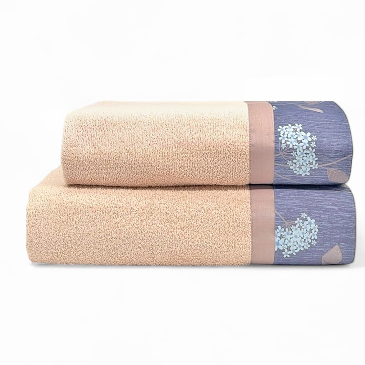 Set 2 asciugamani Verbena rosa in cotone Ipersan