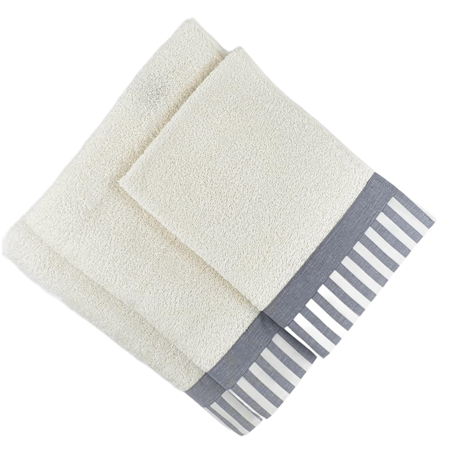 Set 3 asciugamani Amalfi bianchi in cotone Ipersan