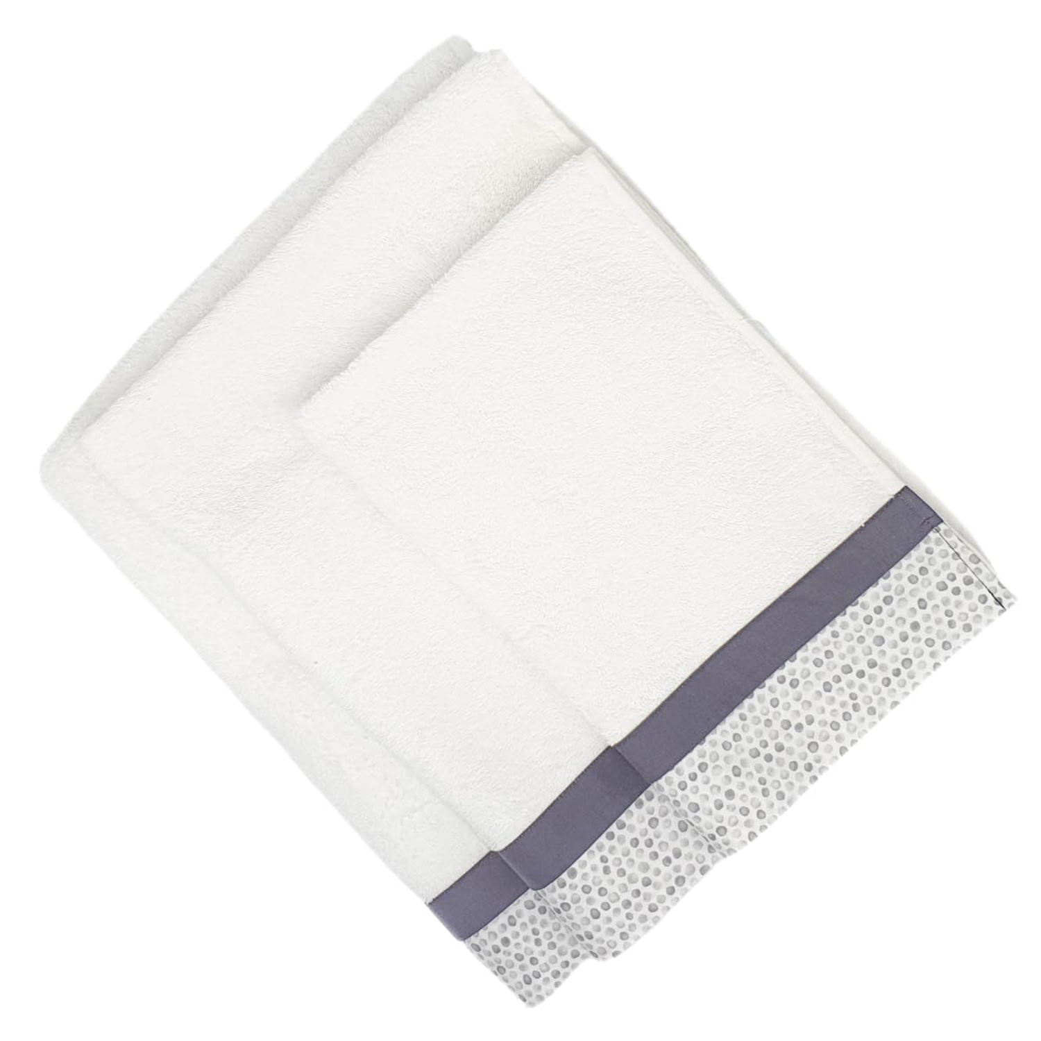 Set 3 asciugamani Pallini bianchi in cotone Ipersan